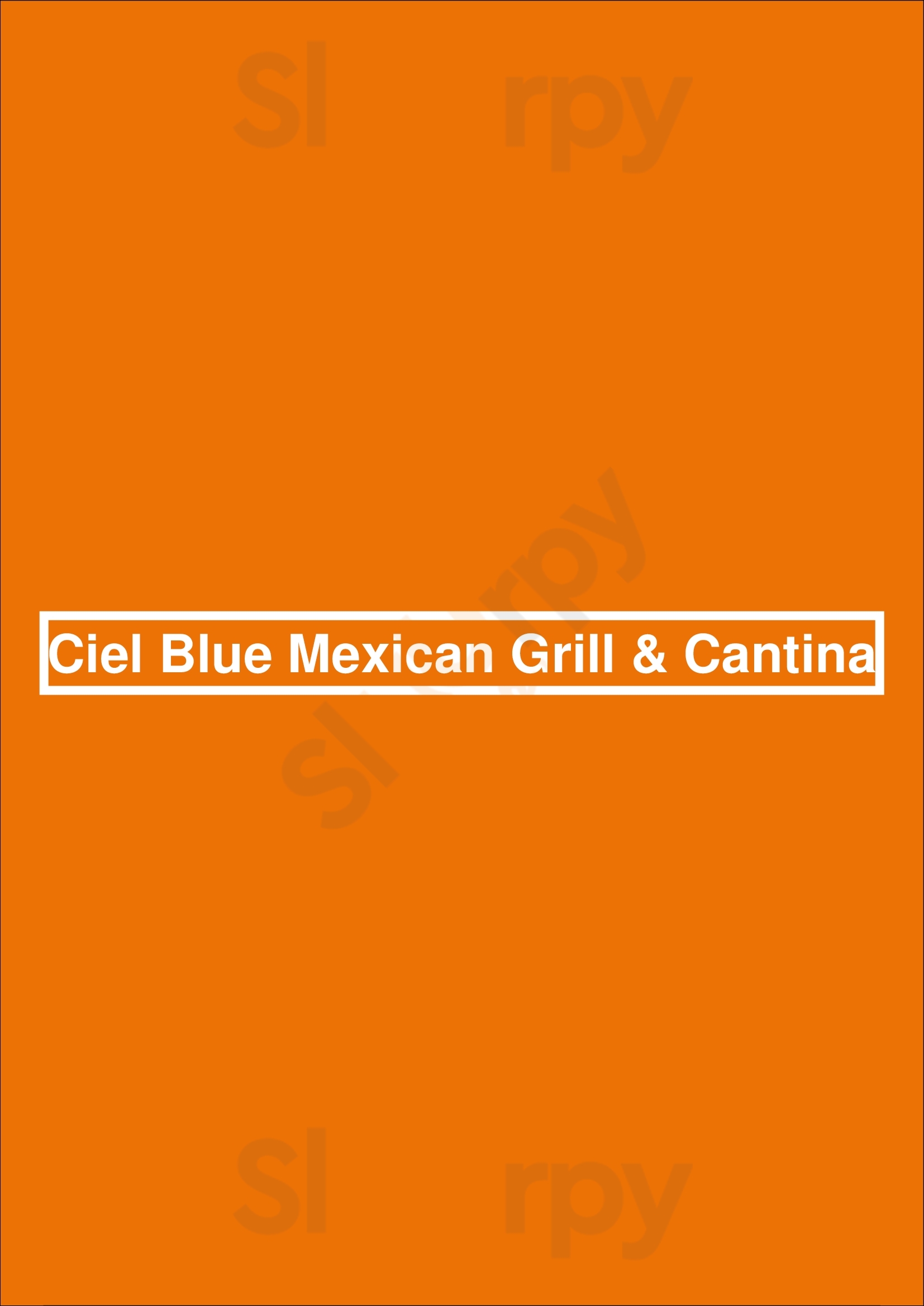 Ciel Blue Mexican Grill & Cantina Acworth Menu - 1