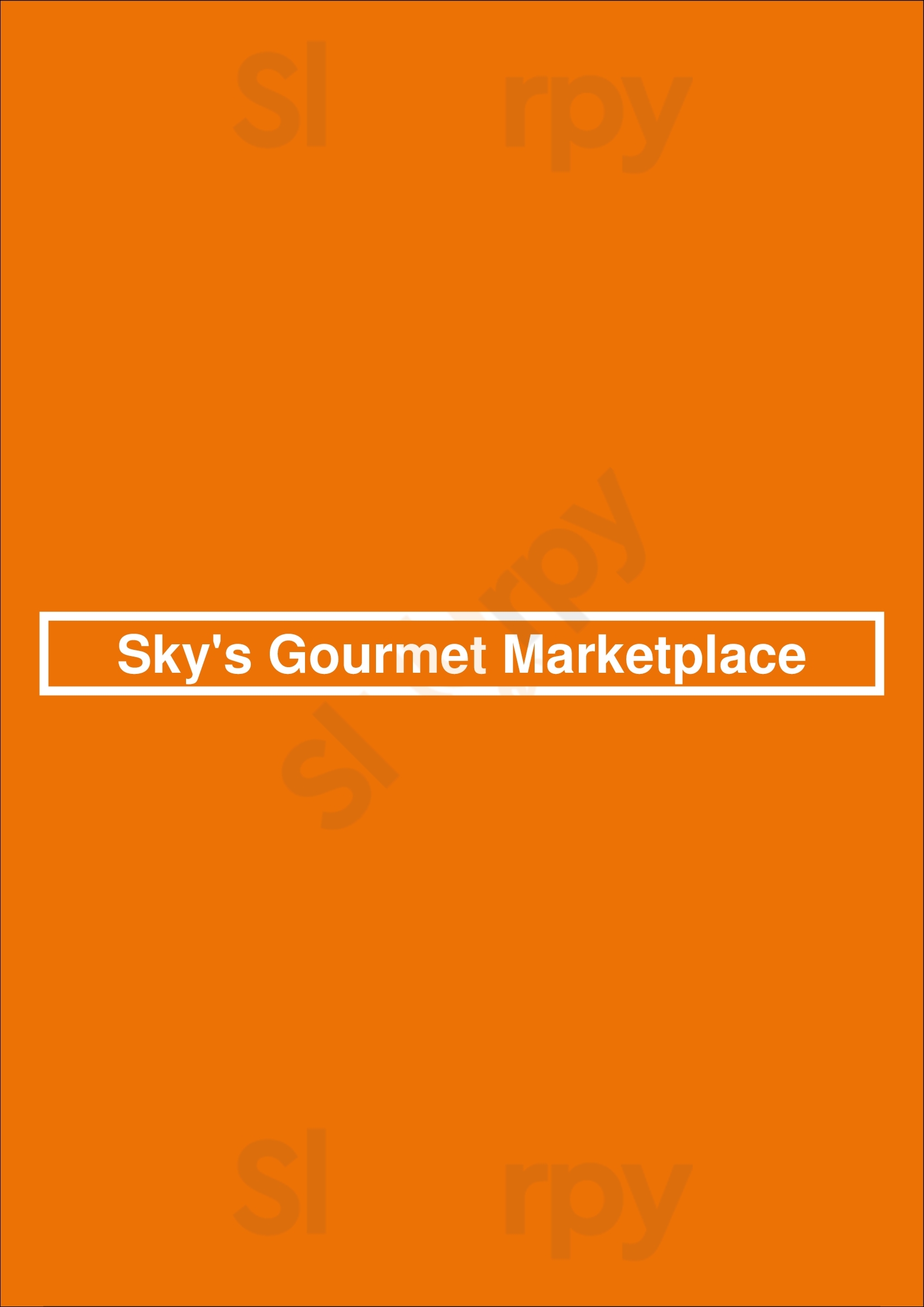 Sky's Gourmet Marketplace Marina del Rey Menu - 1