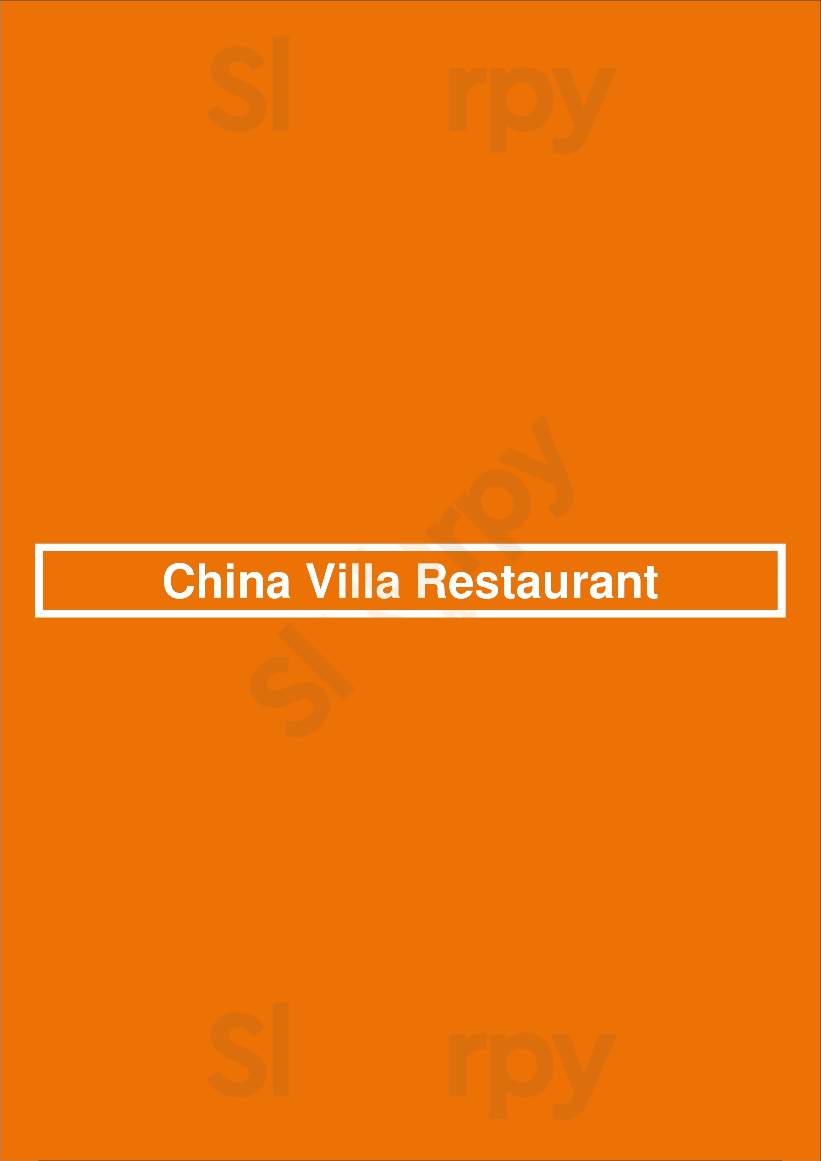 Main Menu - China Villa Restaurant
