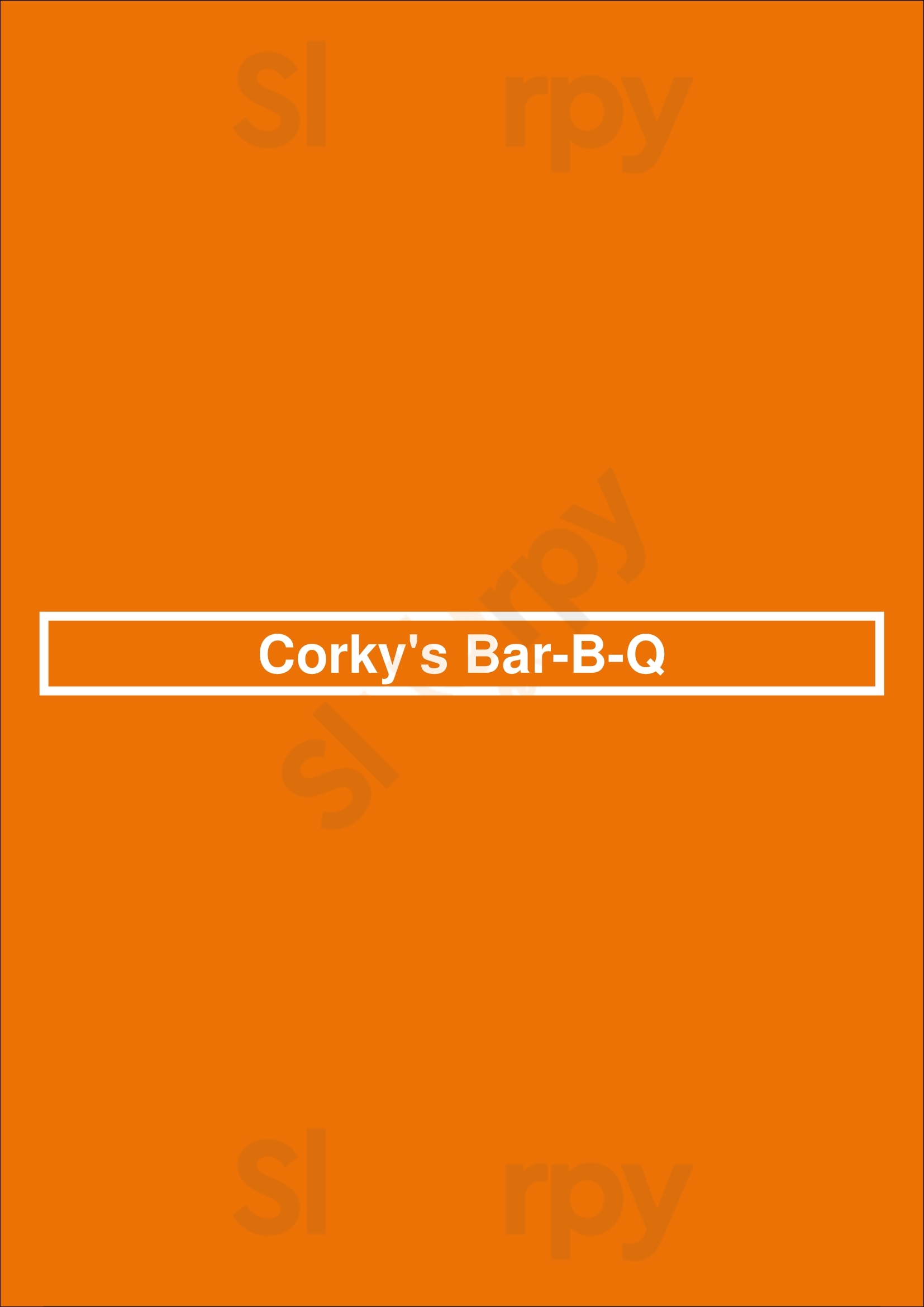 Corky's Bar-b-q Collierville Menu - 1