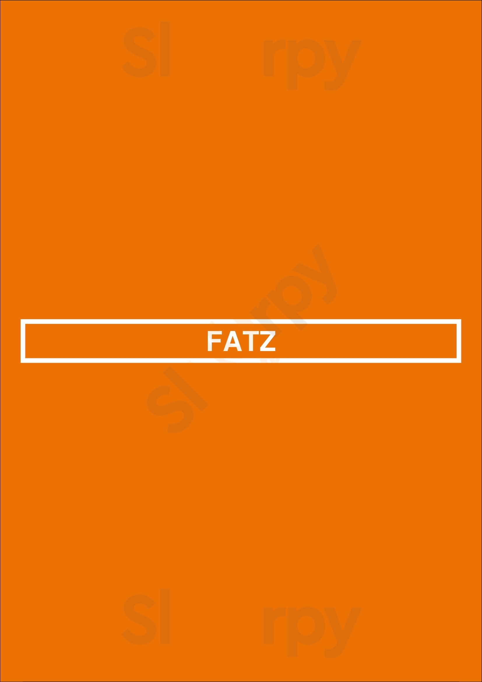 Fatz Greenwood Menu - 1