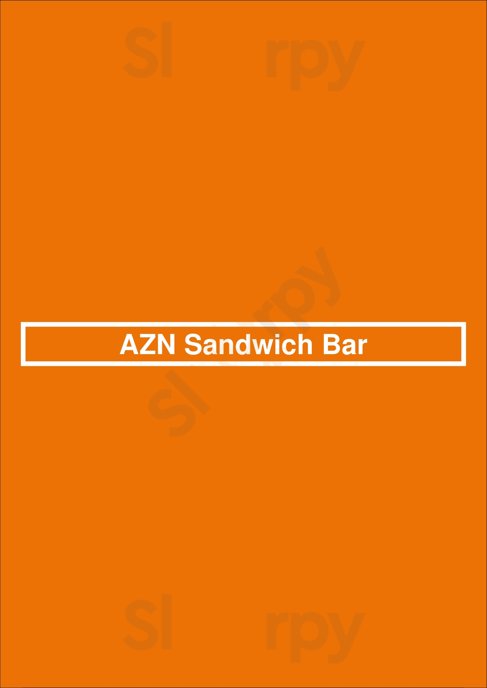 Azn Sandwich Bar Fayetteville Menu - 1