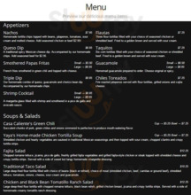 Casa Caliente Restaurant menu