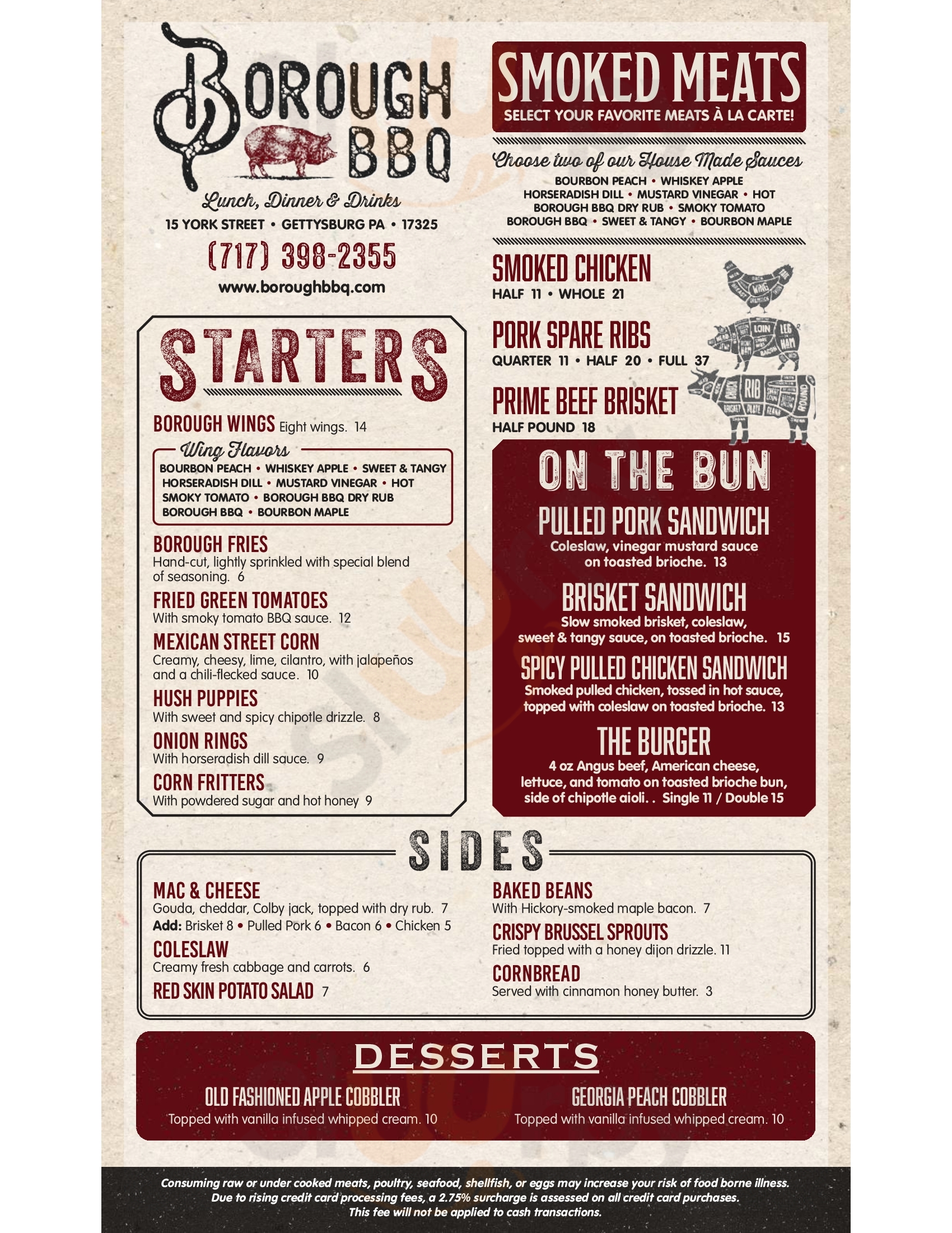 Main Menu - The Upper Crust