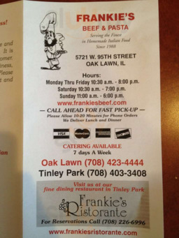 Frankie's Beef Pasta & Catering, Oak Lawn