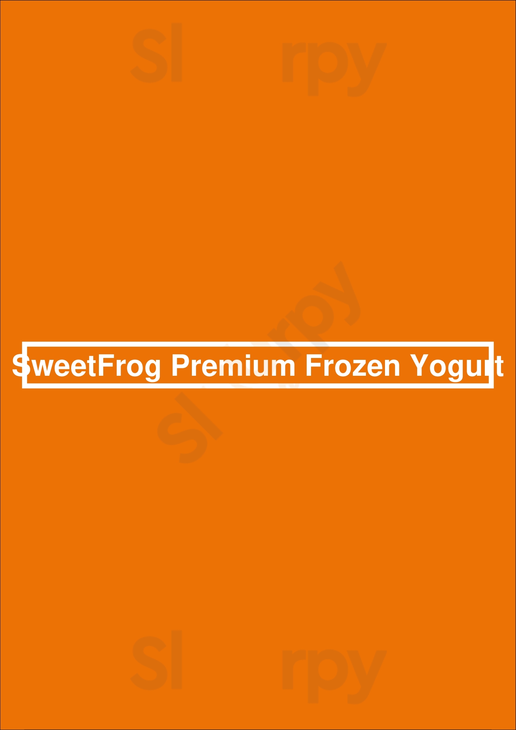 Main Menu - Sweetfrog Premium Frozen Yogurt