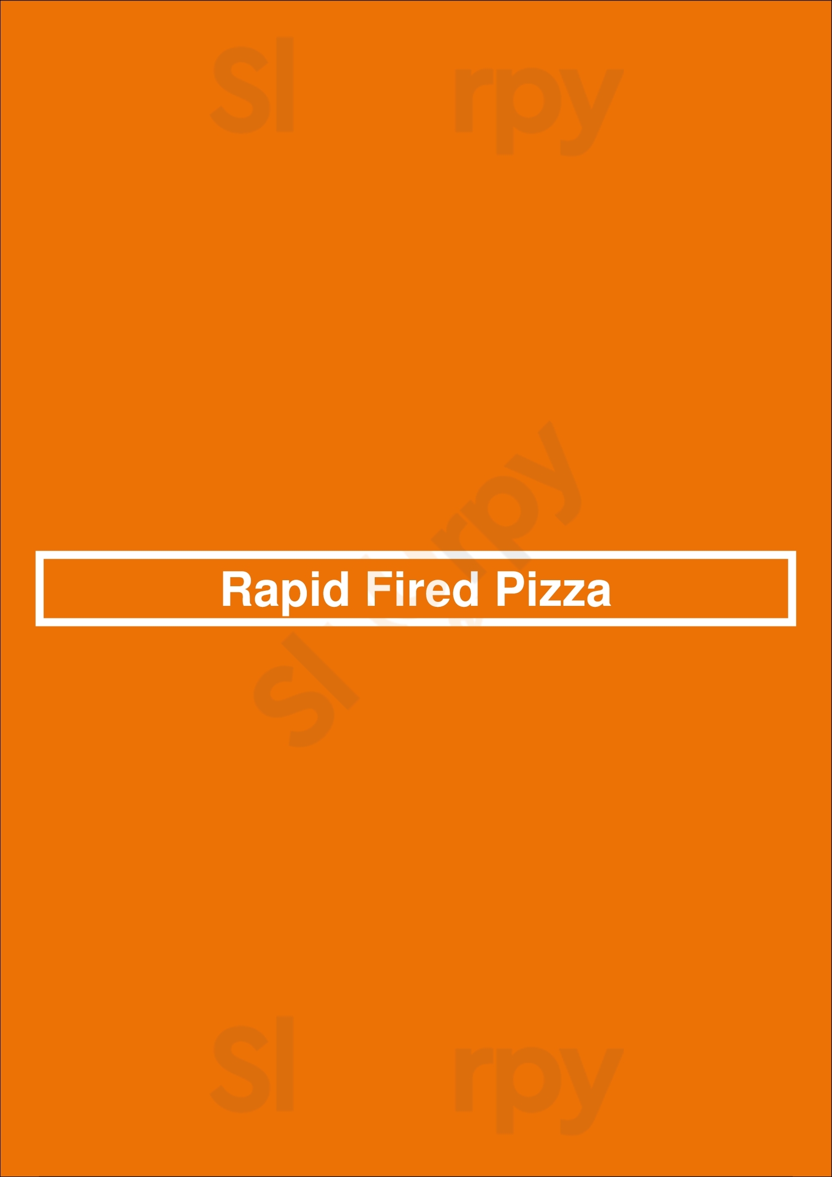 Rapid Fired Pizza Beavercreek Menu - 1