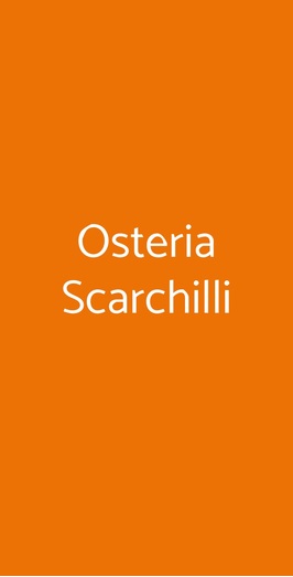 Osteria Scarchilli, Acilia