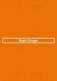 Basil Ginger menu