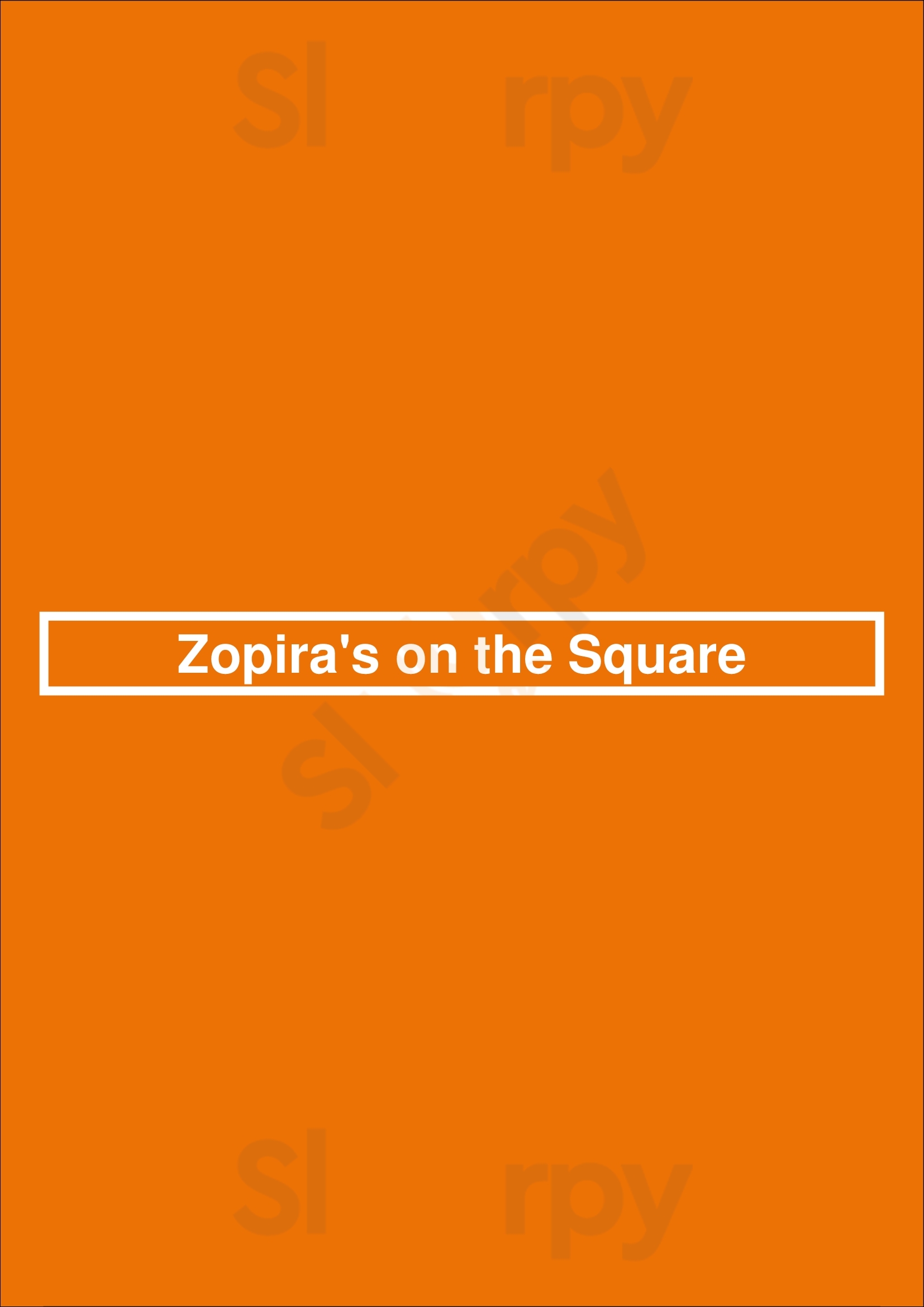 Zopira's On The Square Collierville Menu - 1