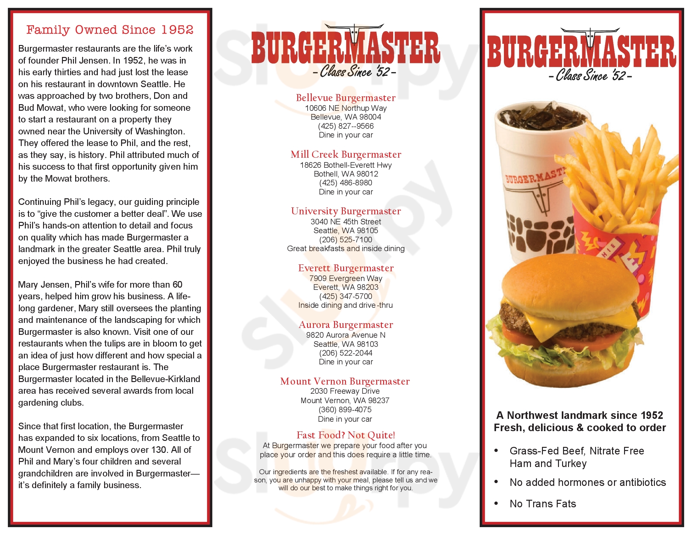 Burger Master Mount Vernon Menu - 1