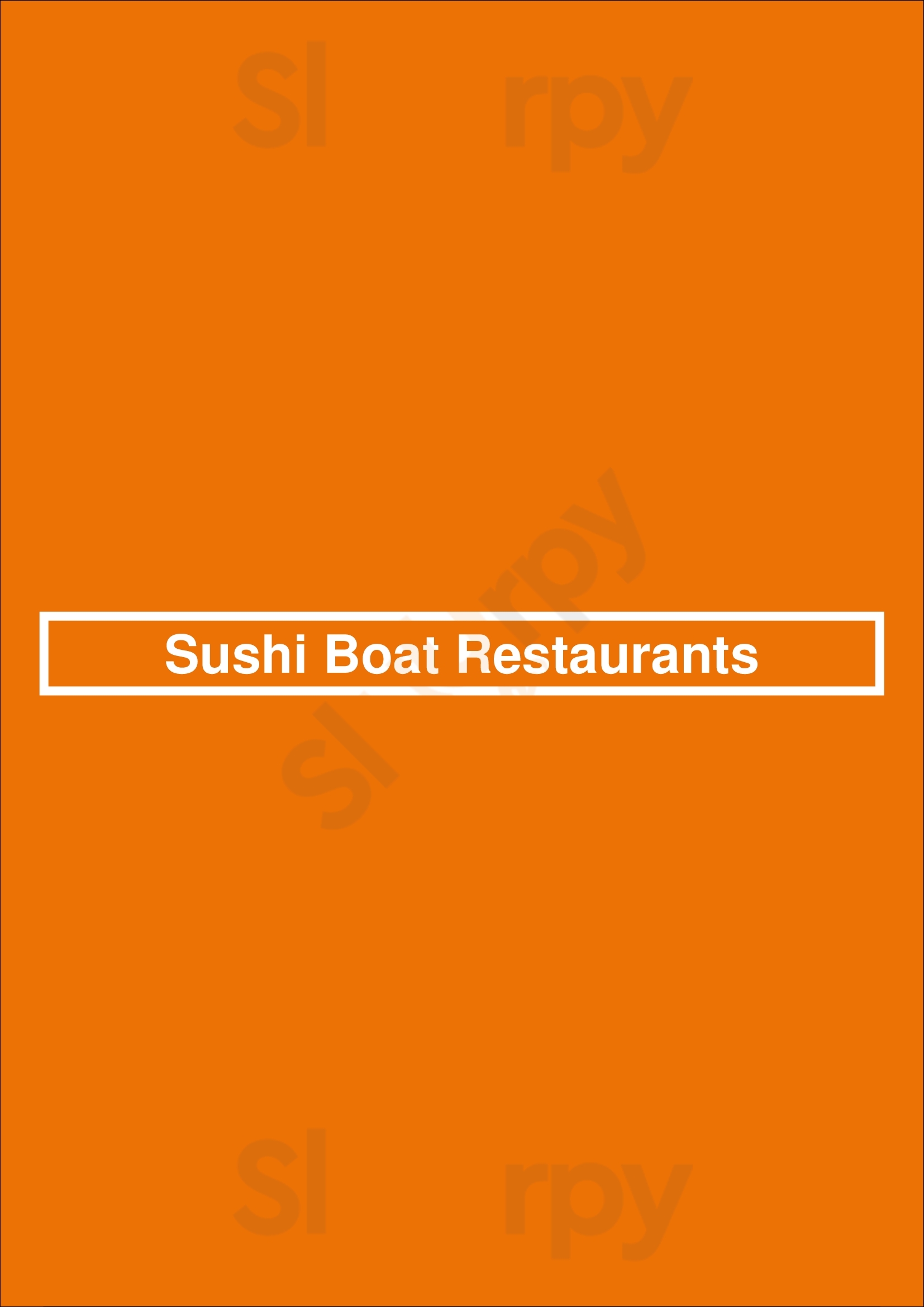 Main Menu - Sushi Boat Restaurants
