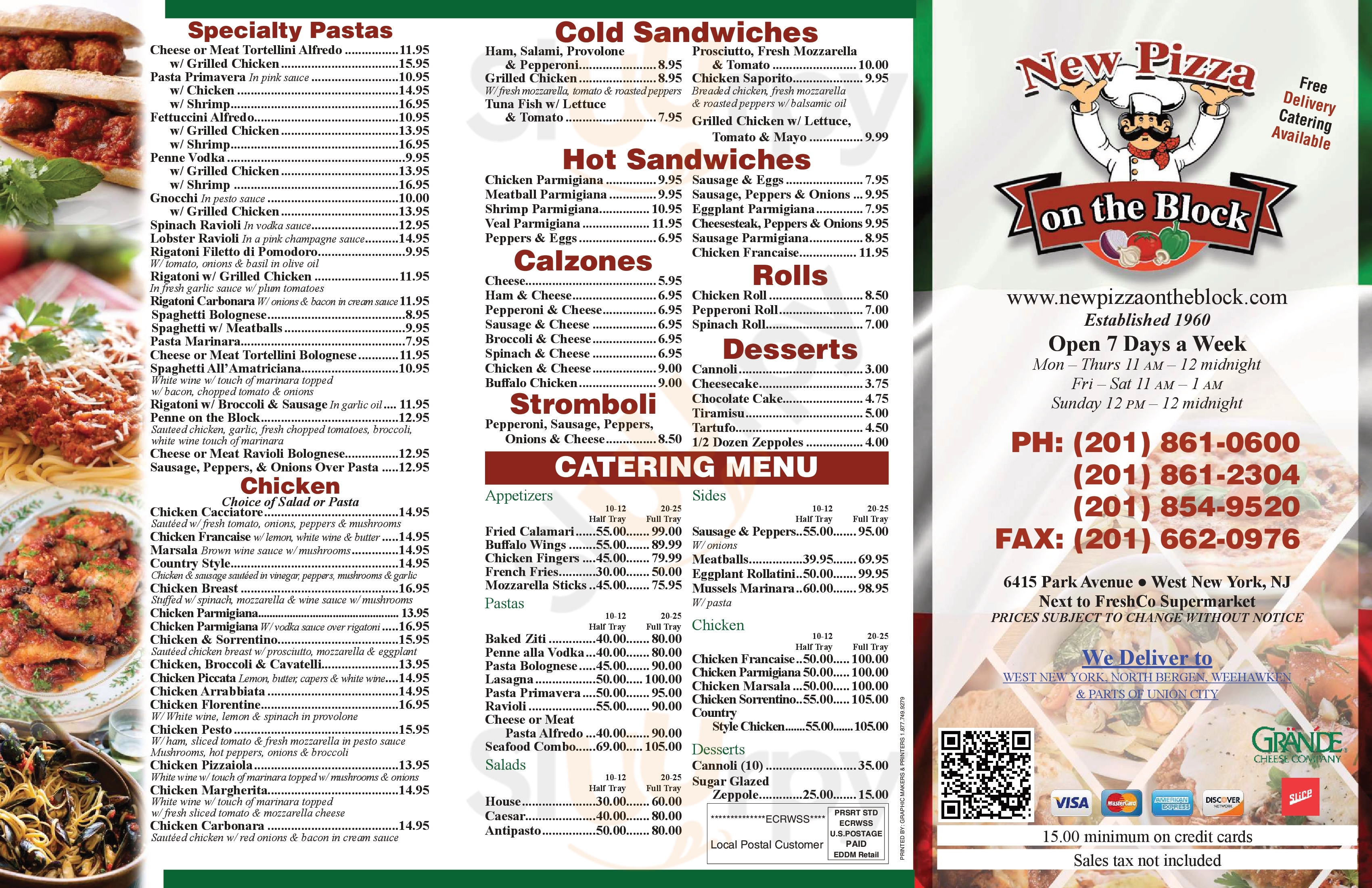 Main Menu - New Pizza On The Block