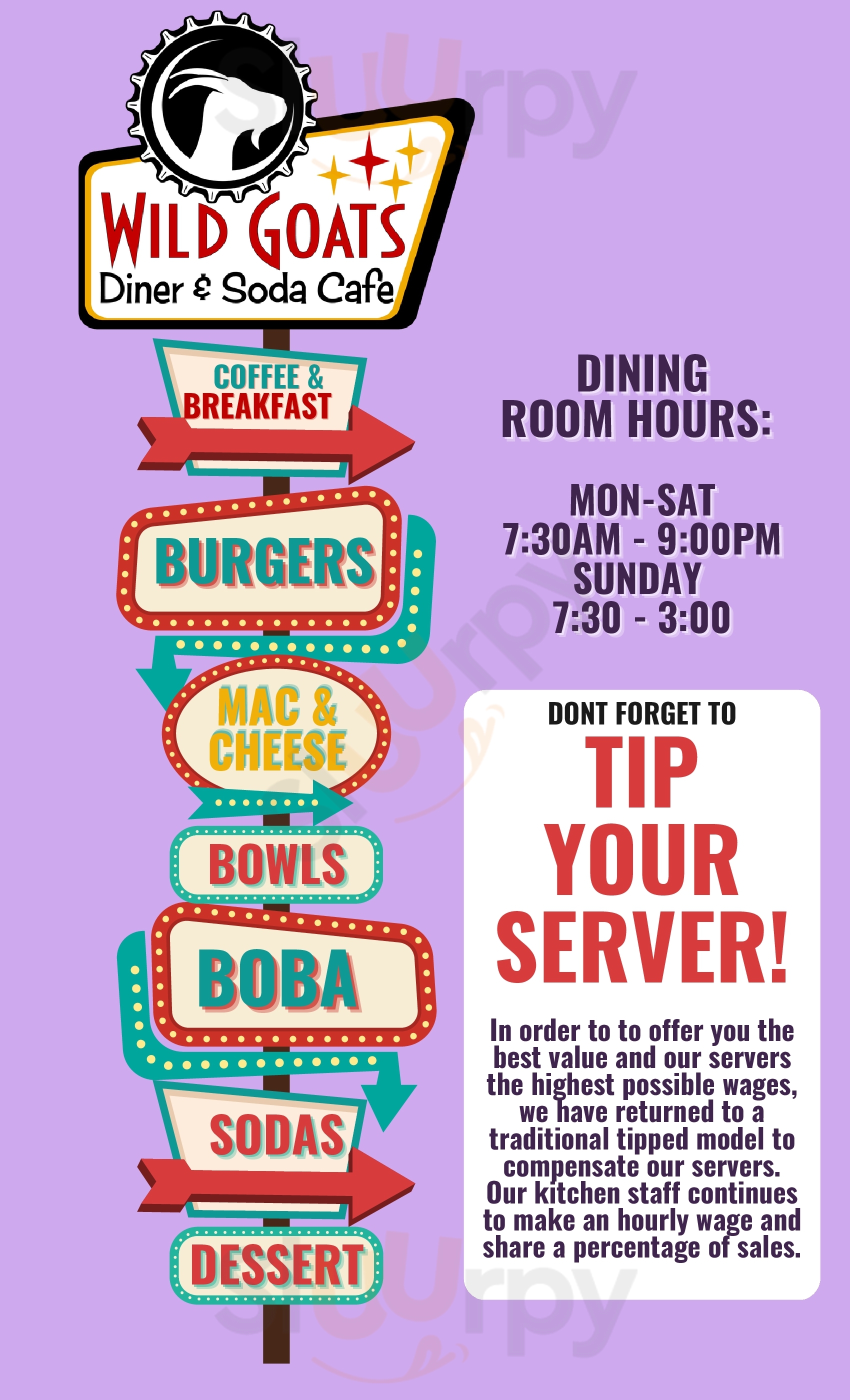 Main Menu - Wild Goats Cafe