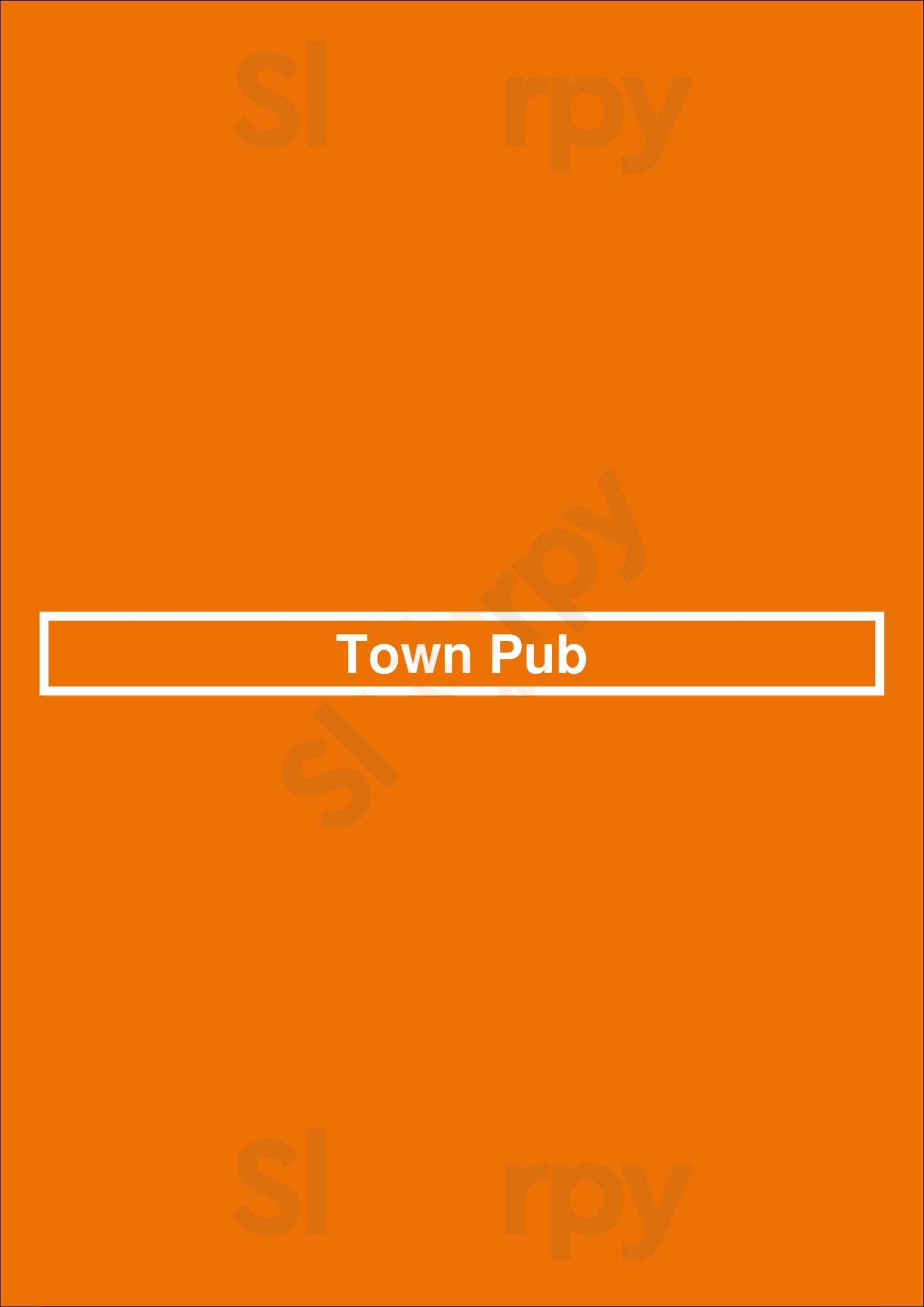 Town Pub Bloomfield Menu - 1