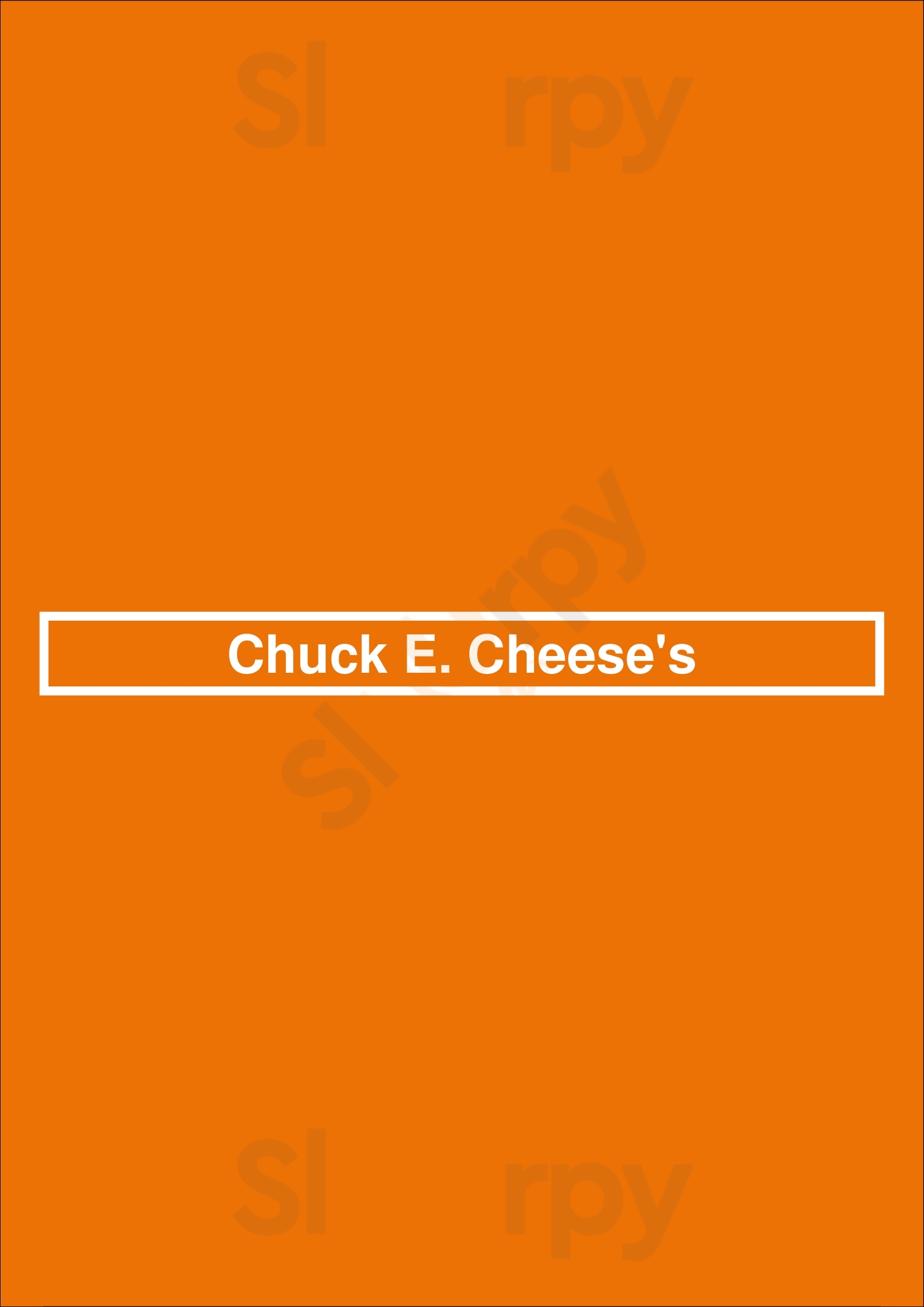 Chuck E. Cheese Everett Menu - 1