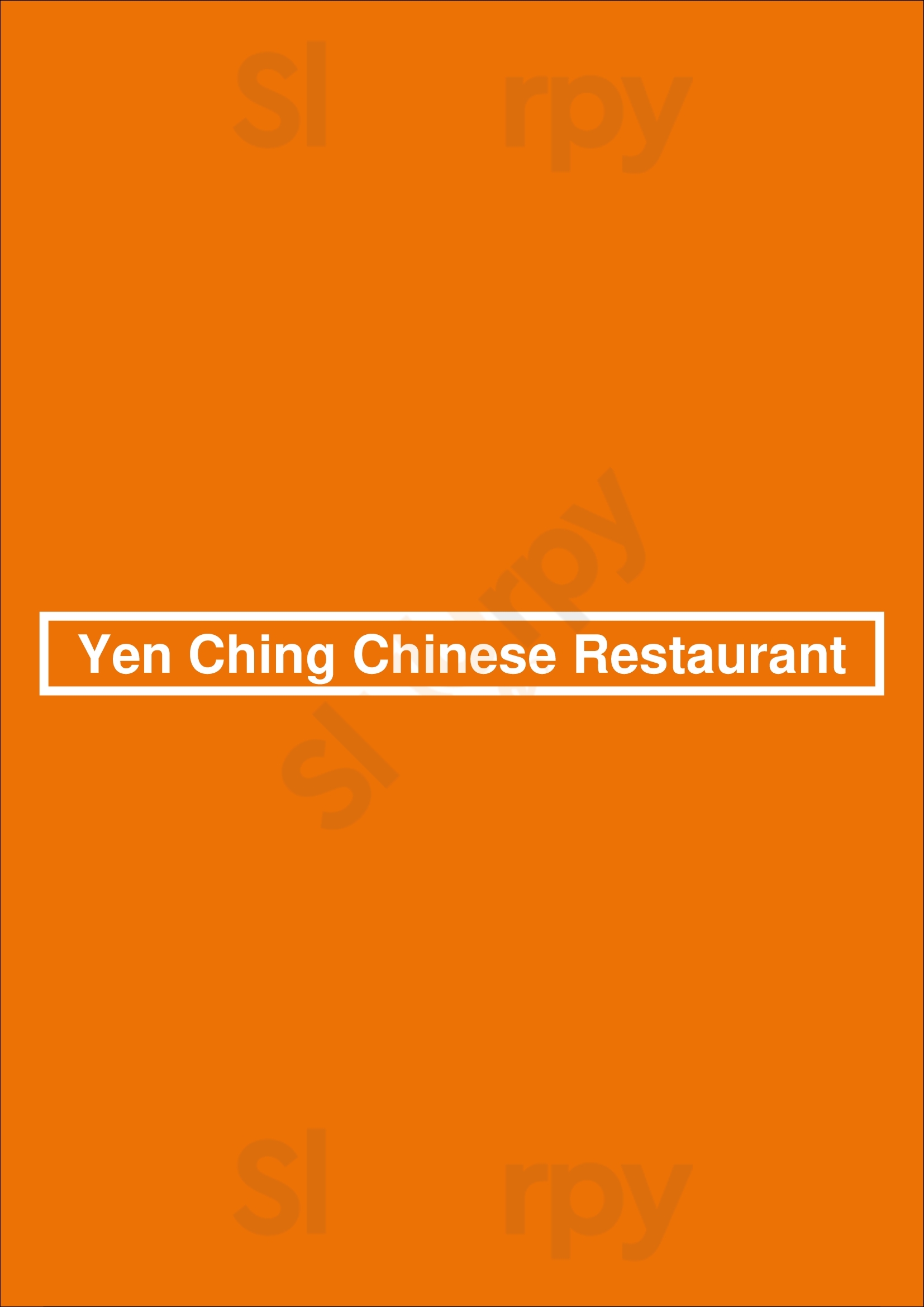 Yen Ching Chinese Restaurant Plainfield Menu - 1