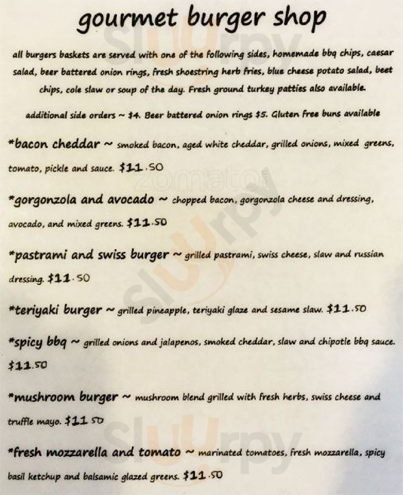 The Gourmet Burger Shop Gig Harbor Menu - 1