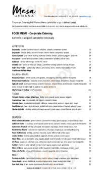 Mesa Urbana Mexican Fusion