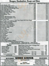 South Point Restaurant menu