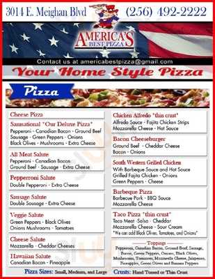 America's Best Your Homestyle Pizza, Gadsden