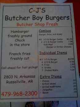 C-js Butcher Boy Burgers, Russellville