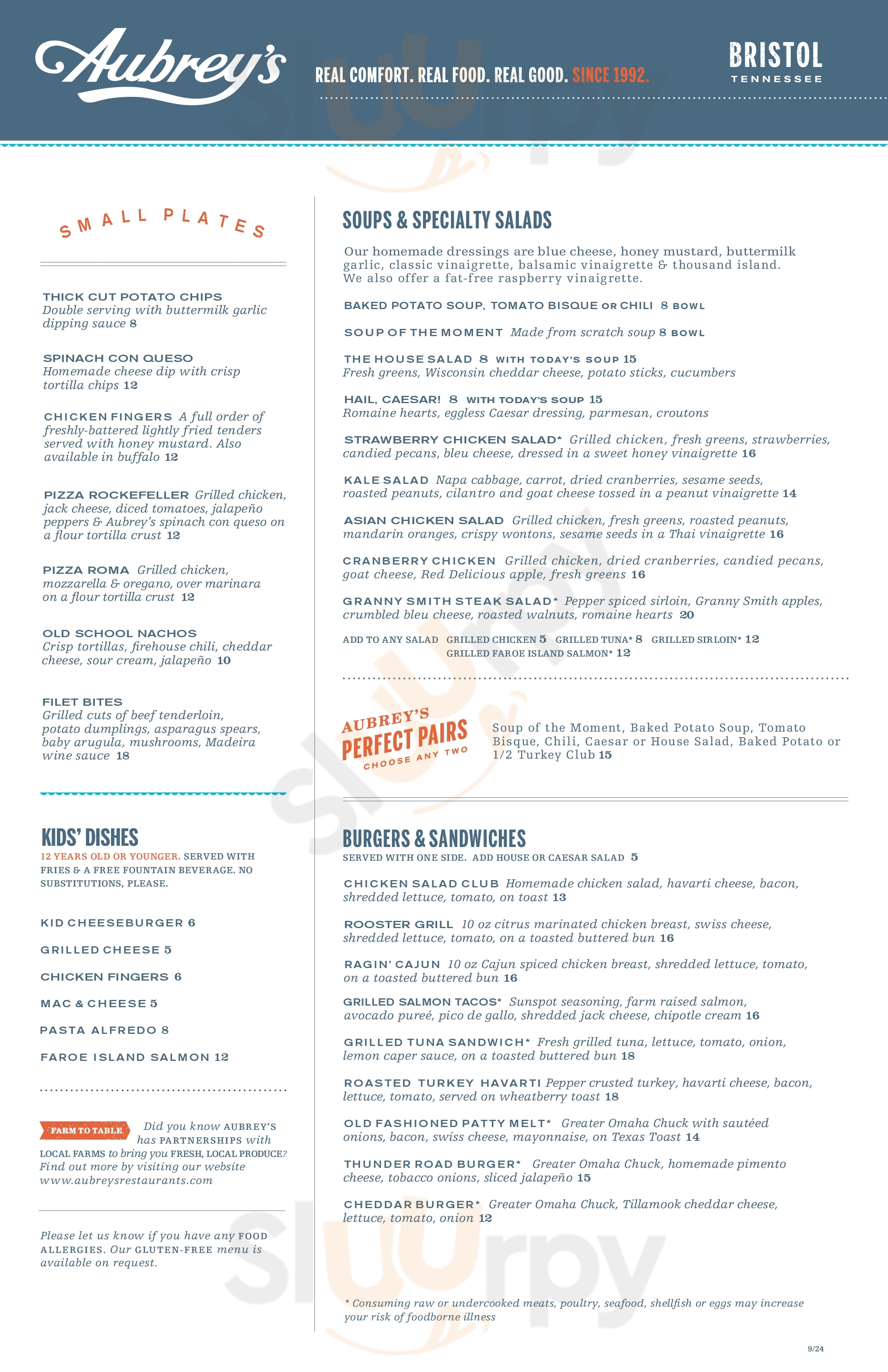 Main Menu - Aubrey's