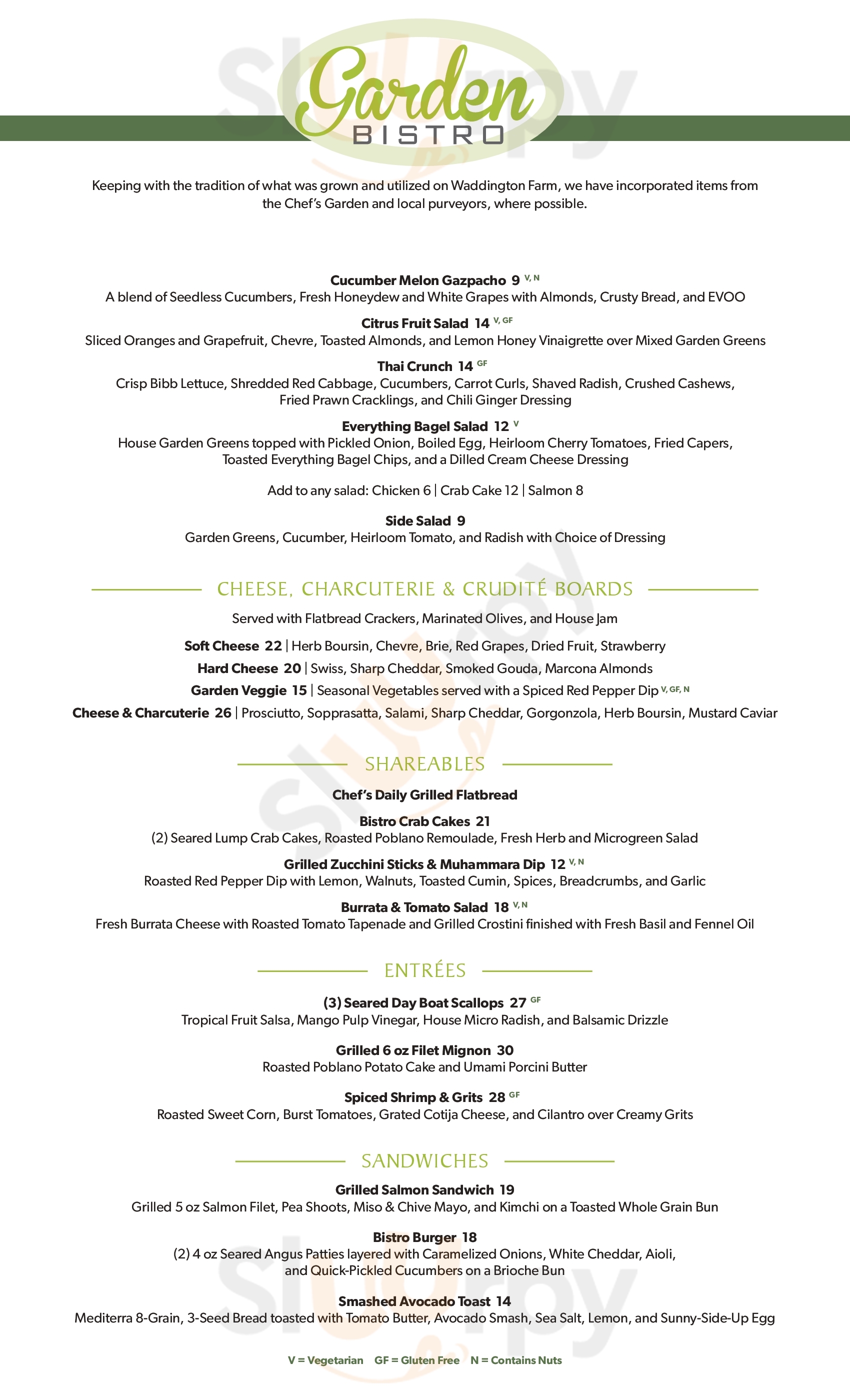 Main Menu - Ihlenfeld Dining Room