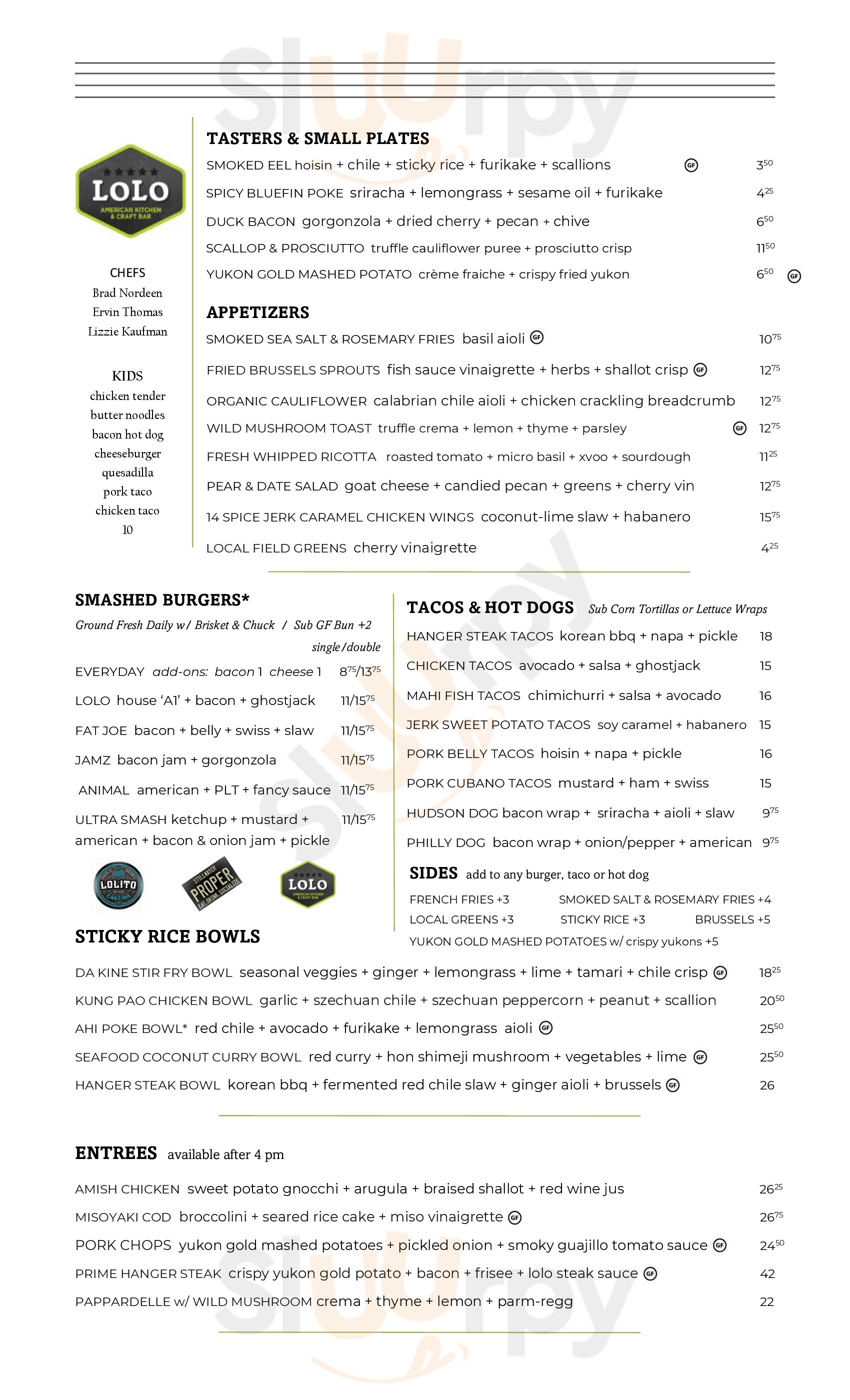 Lolo American Kitchen Stillwater Menu - 1