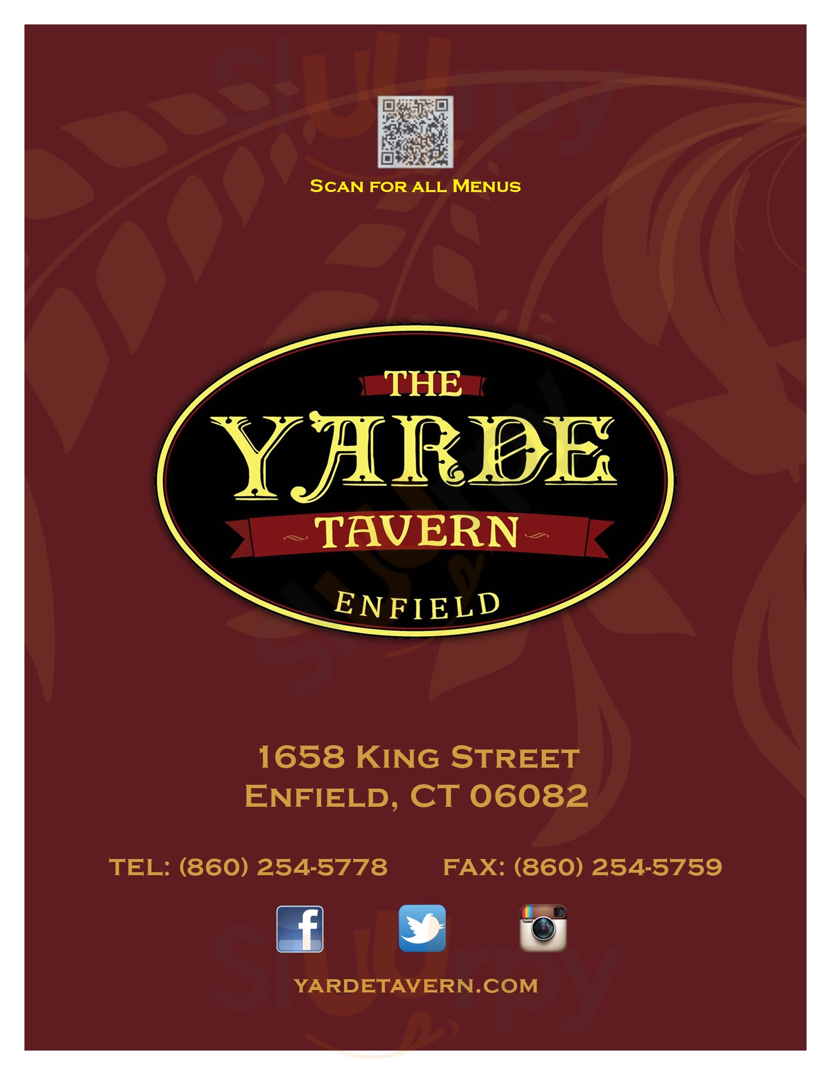 Yarde Tavern Enfield Menu - 1