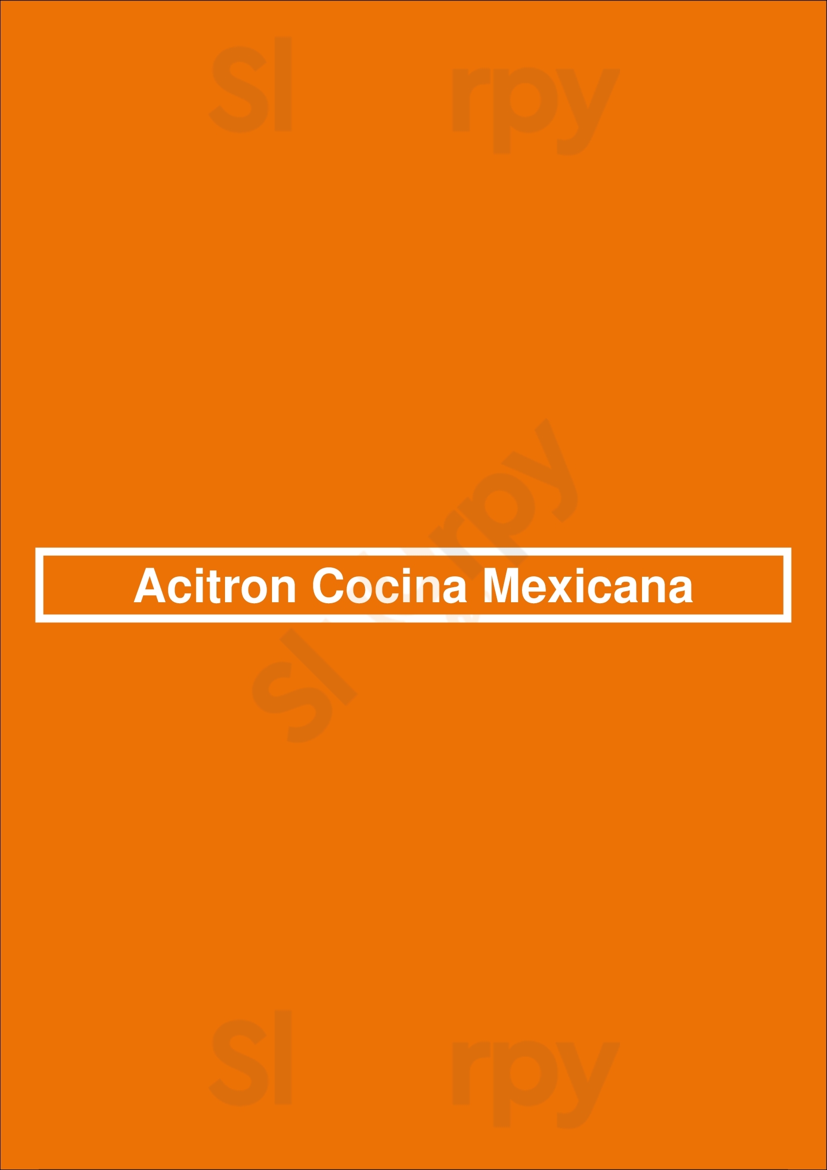 Acitron Cocina Mexicana Arlington Menu - 1