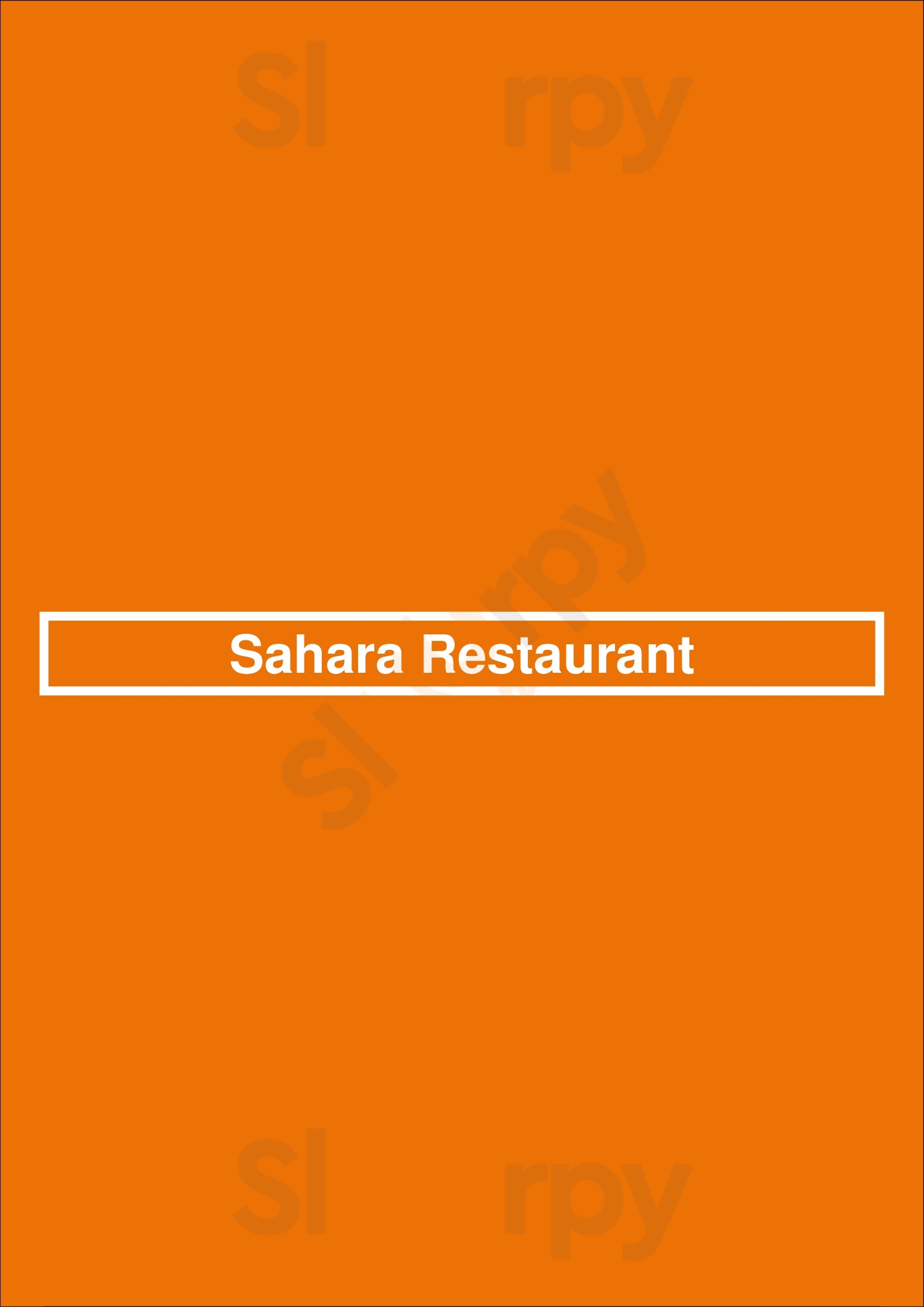 Sahara Restaurant Maumee Menu - 1