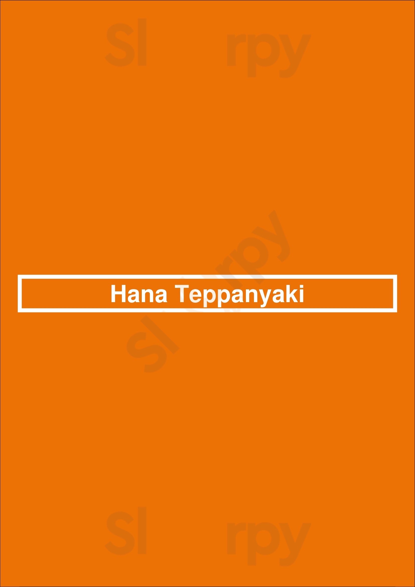 Hana Teppanyaki Compton Menu - 1