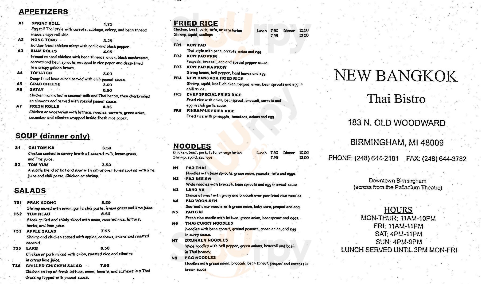 All - New Bangkok Thai Bistro Co