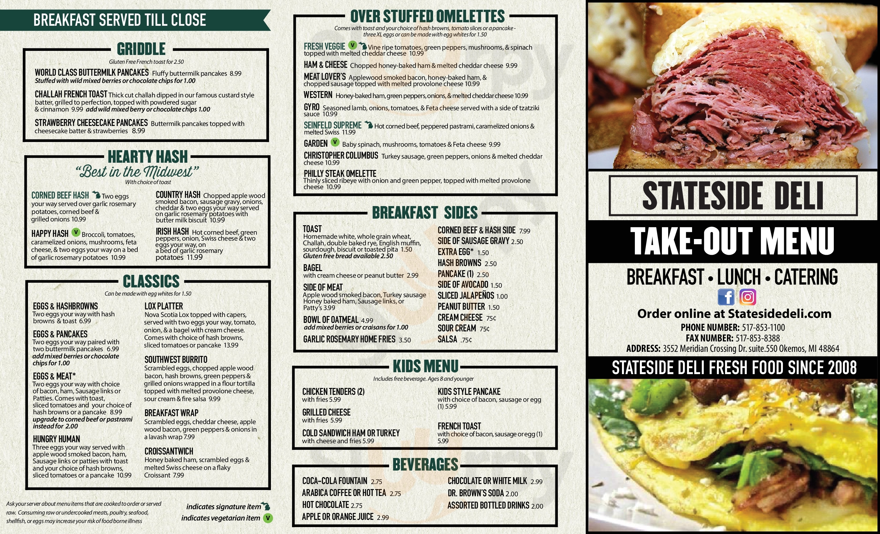 Stateside Deli & Restaurant Howell Menu - 1