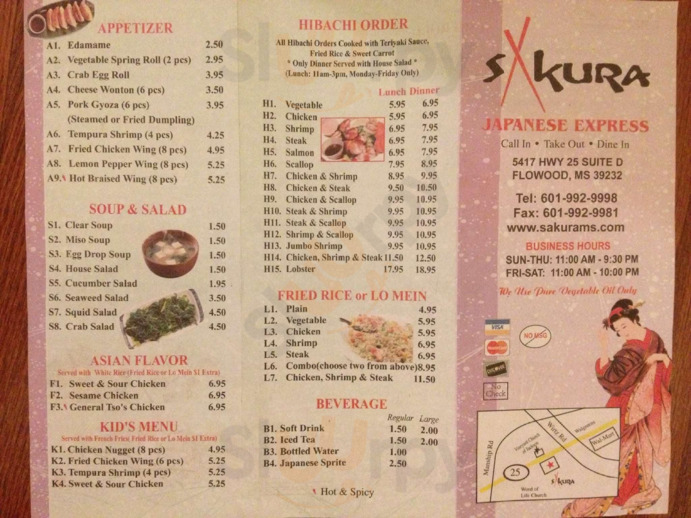 Sakura Japanese Express, Flowood