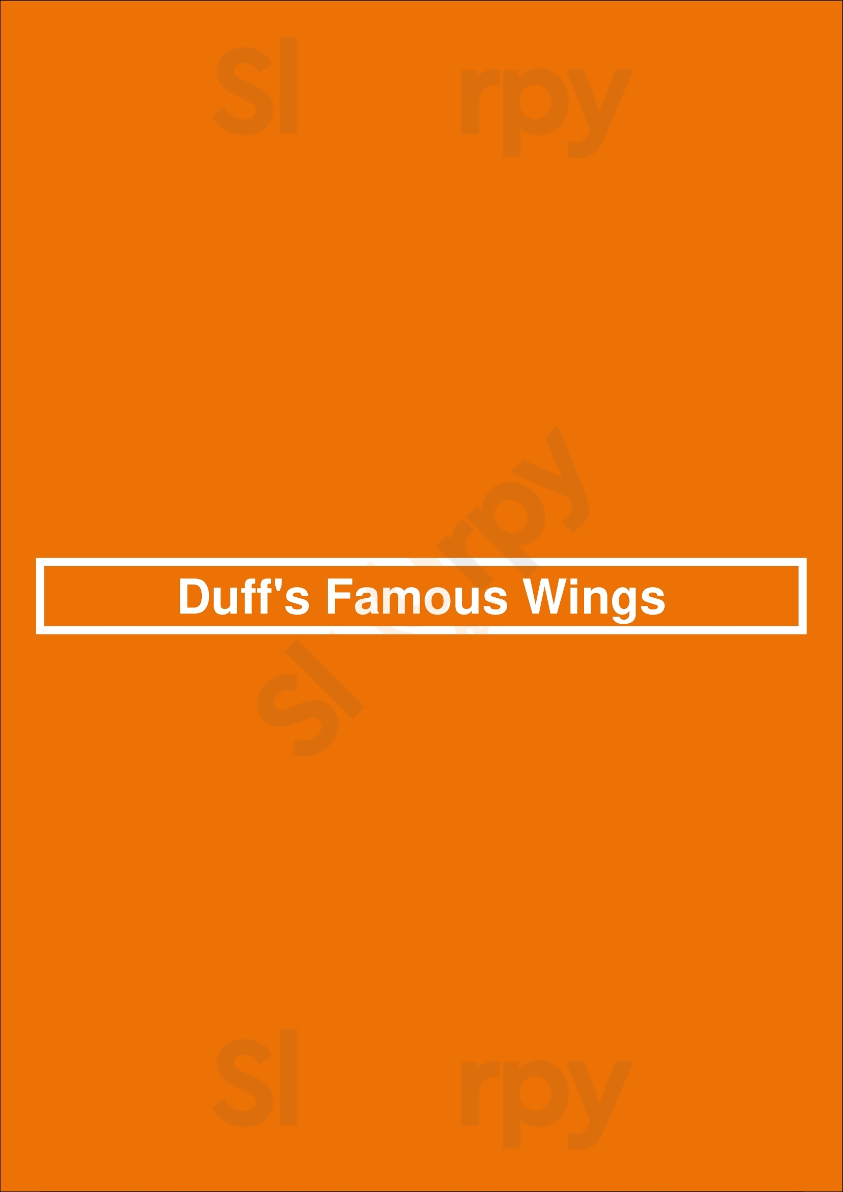 Duff's Famous Wings Depew Menu - 1