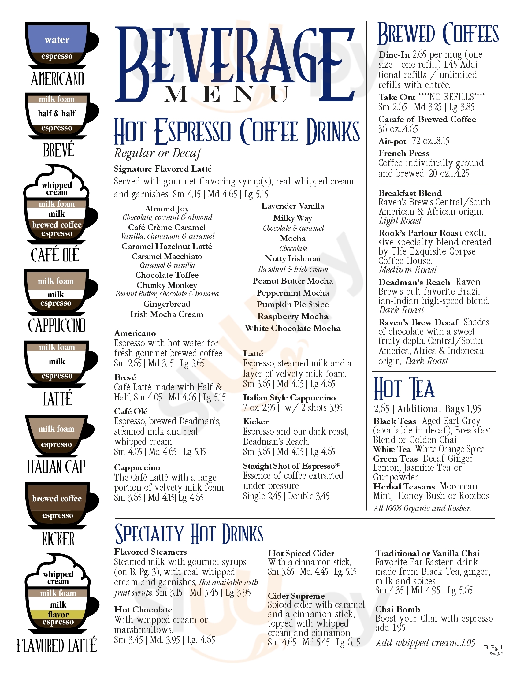 Main Menu - Raven Cafe