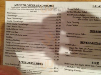The Tailgate Grill menu