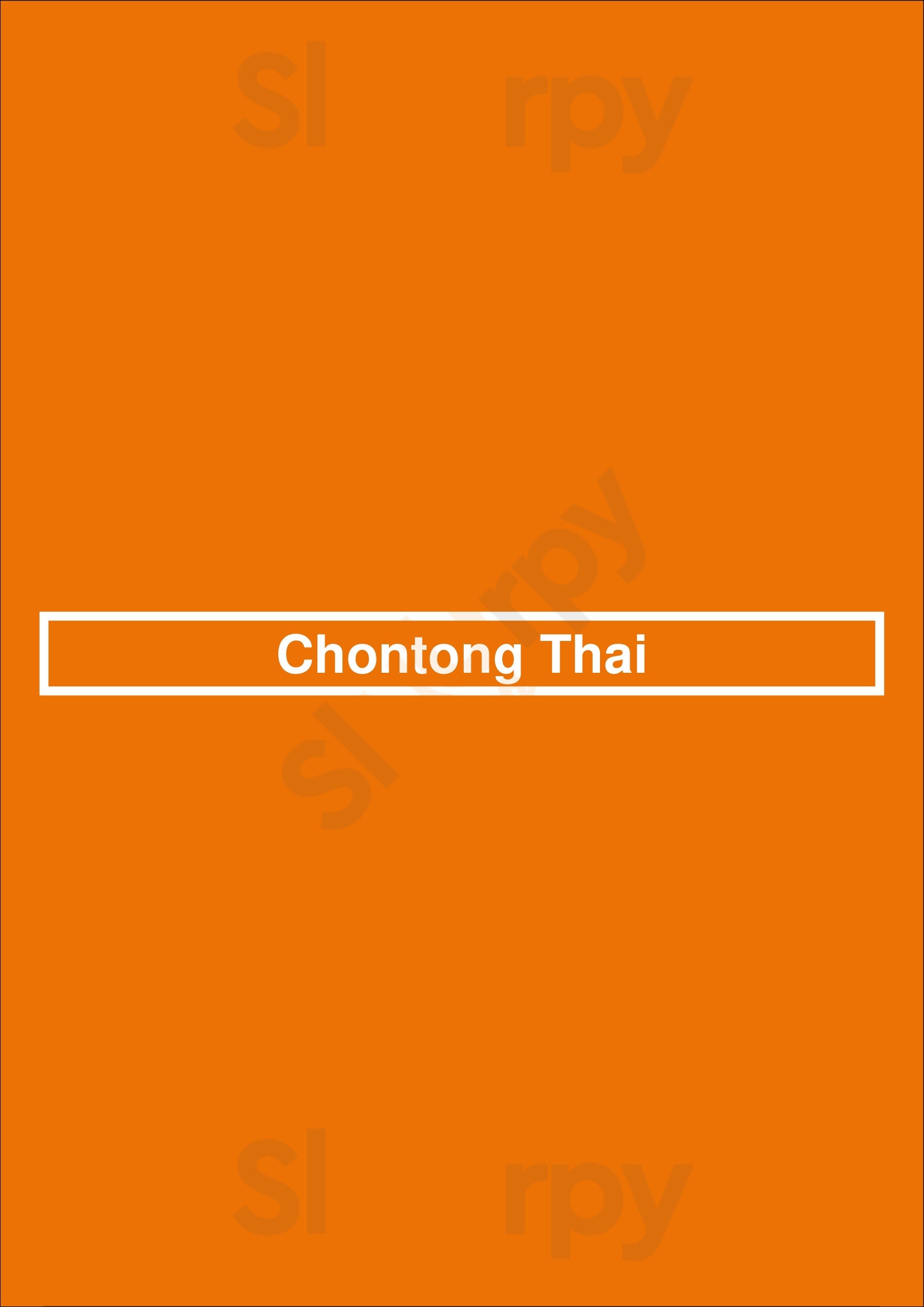 Chontong Thai SeaTac Menu - 1