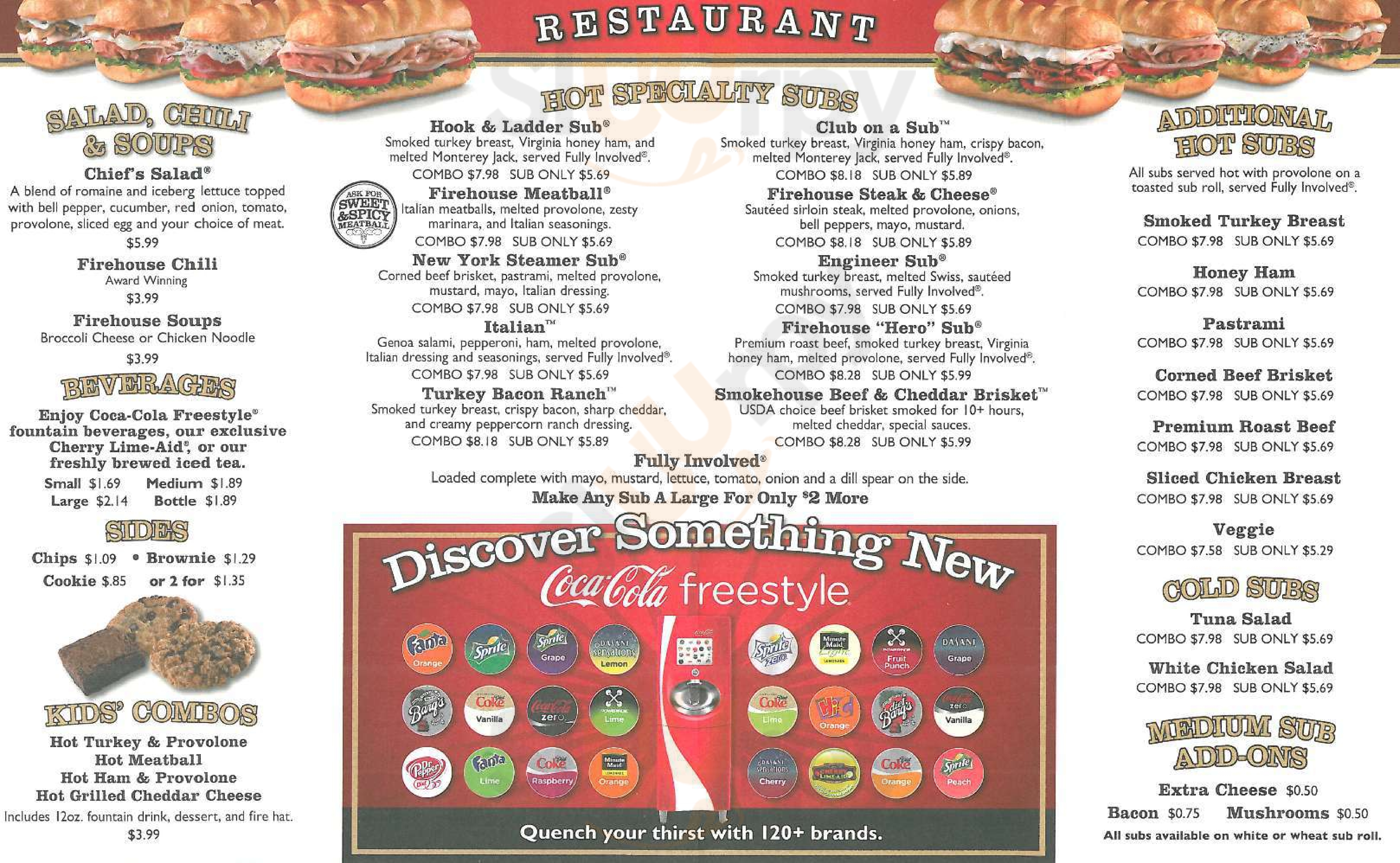 Firehouse Subs Searcy Menu - 1
