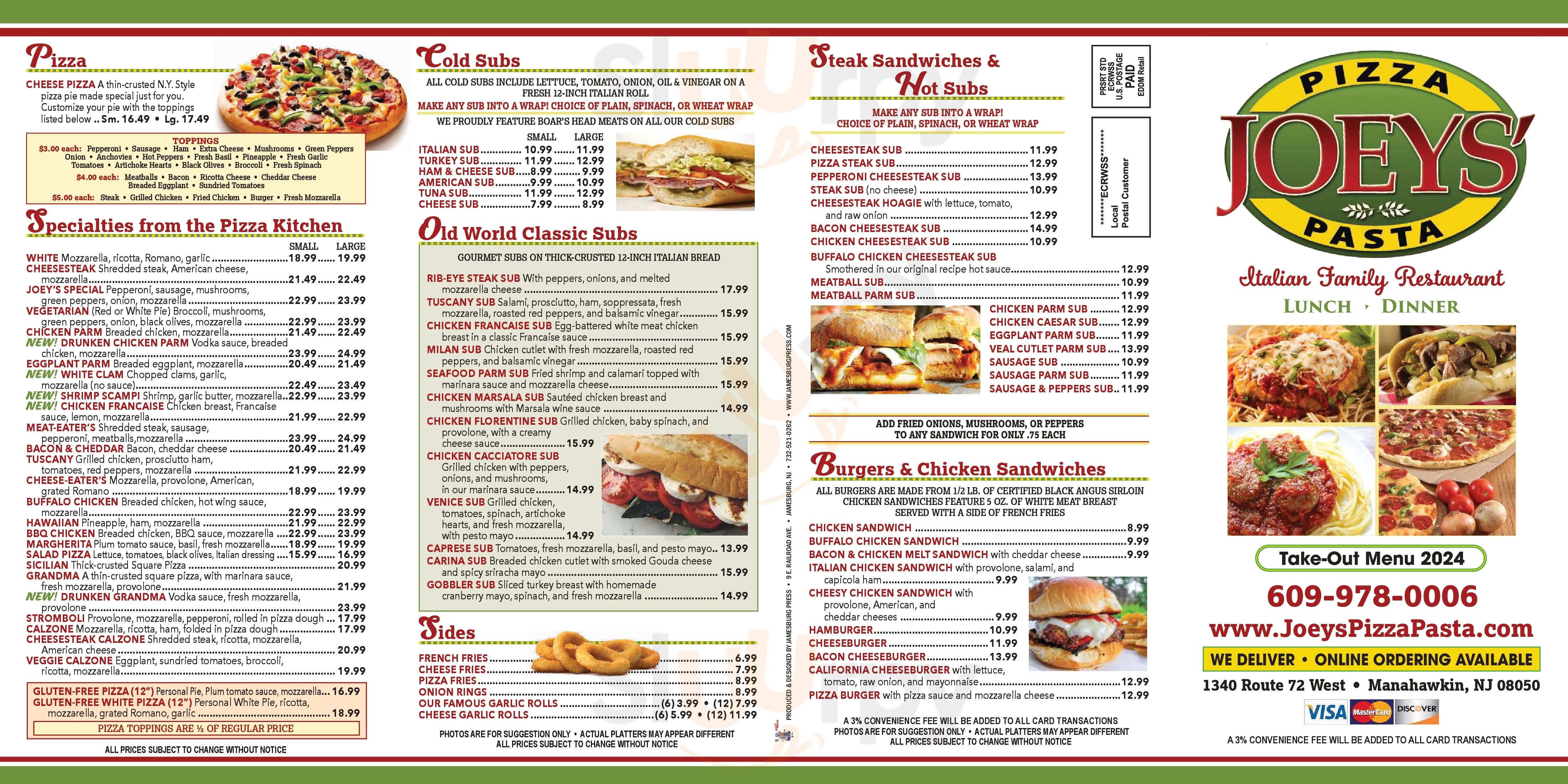 Joeys Pizza & Subs Depew Menu - 1