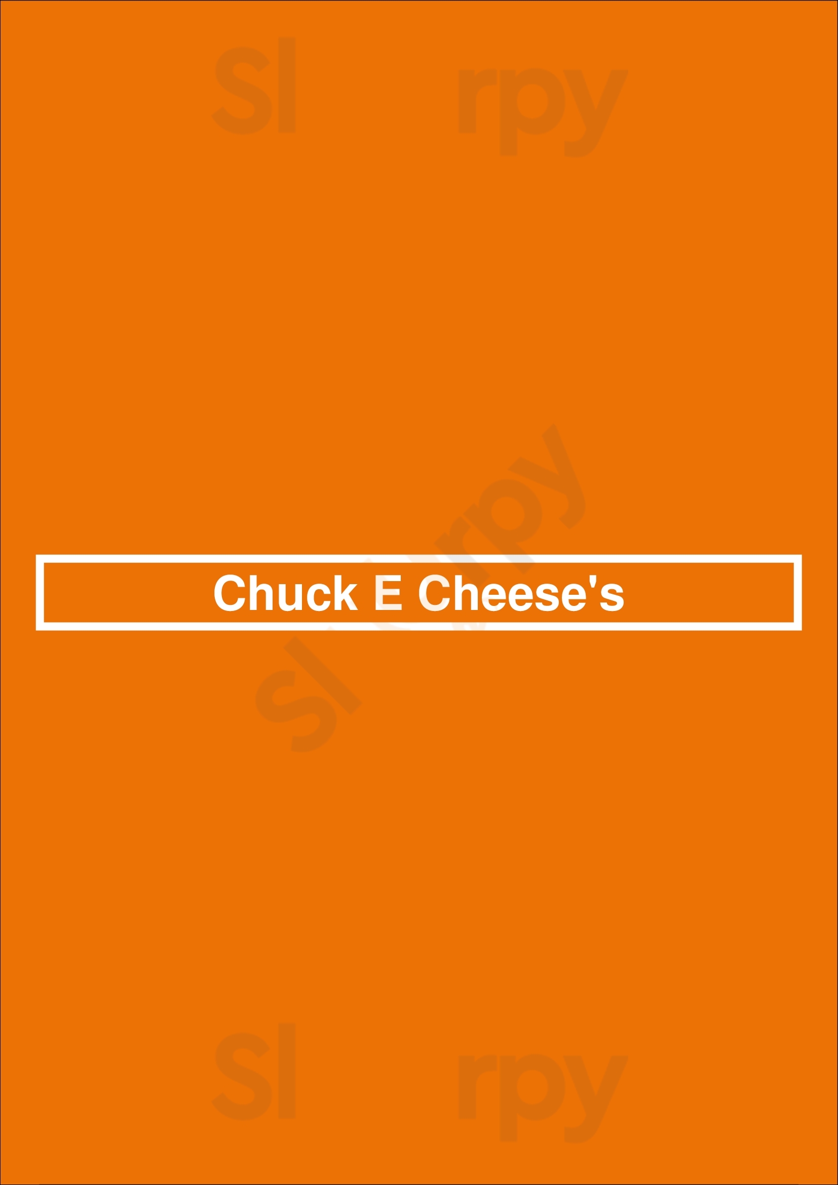 Main Menu - Chuck E. Cheese
