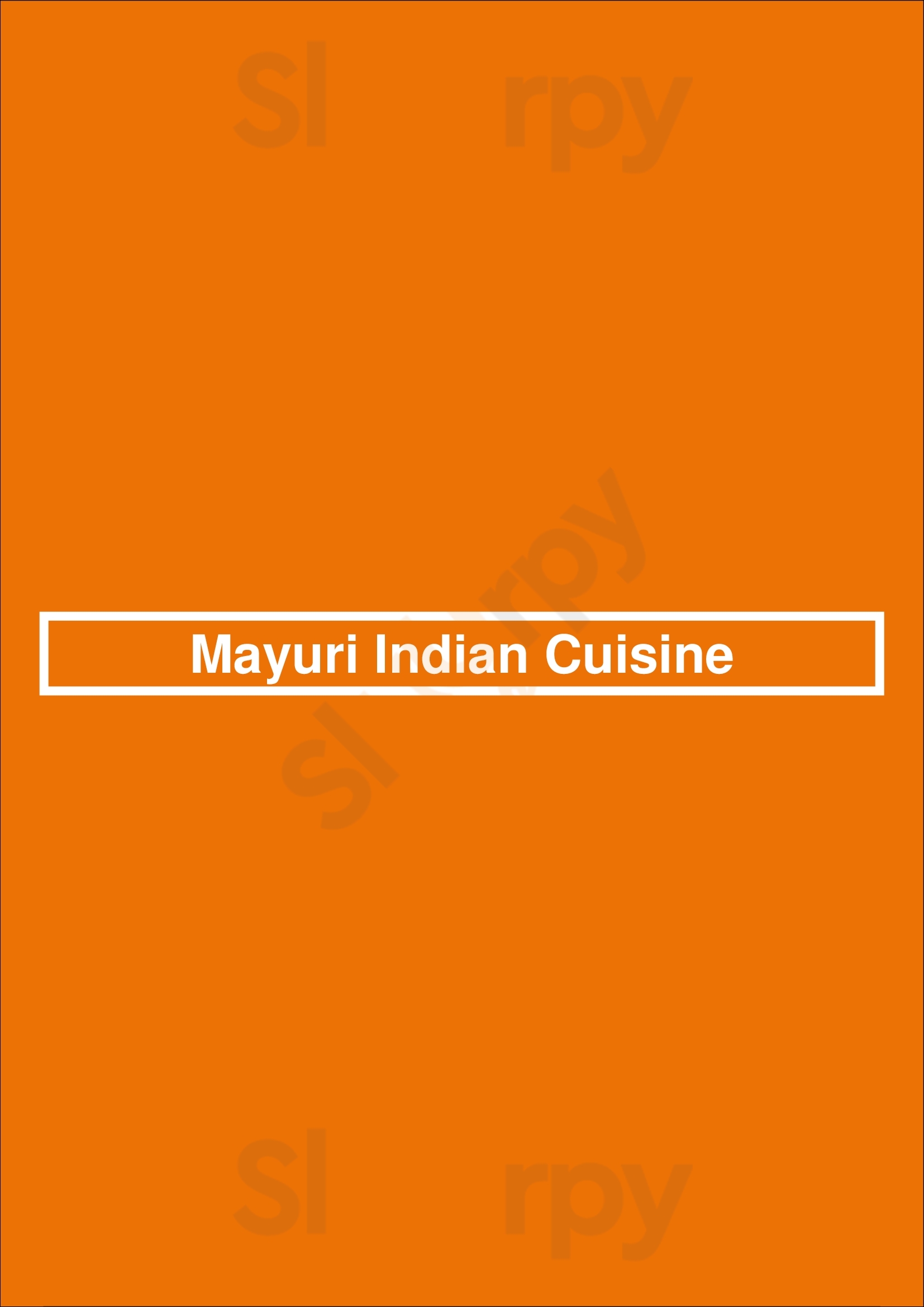 Mayuri Indian Cuisine Whitehall Menu - 1