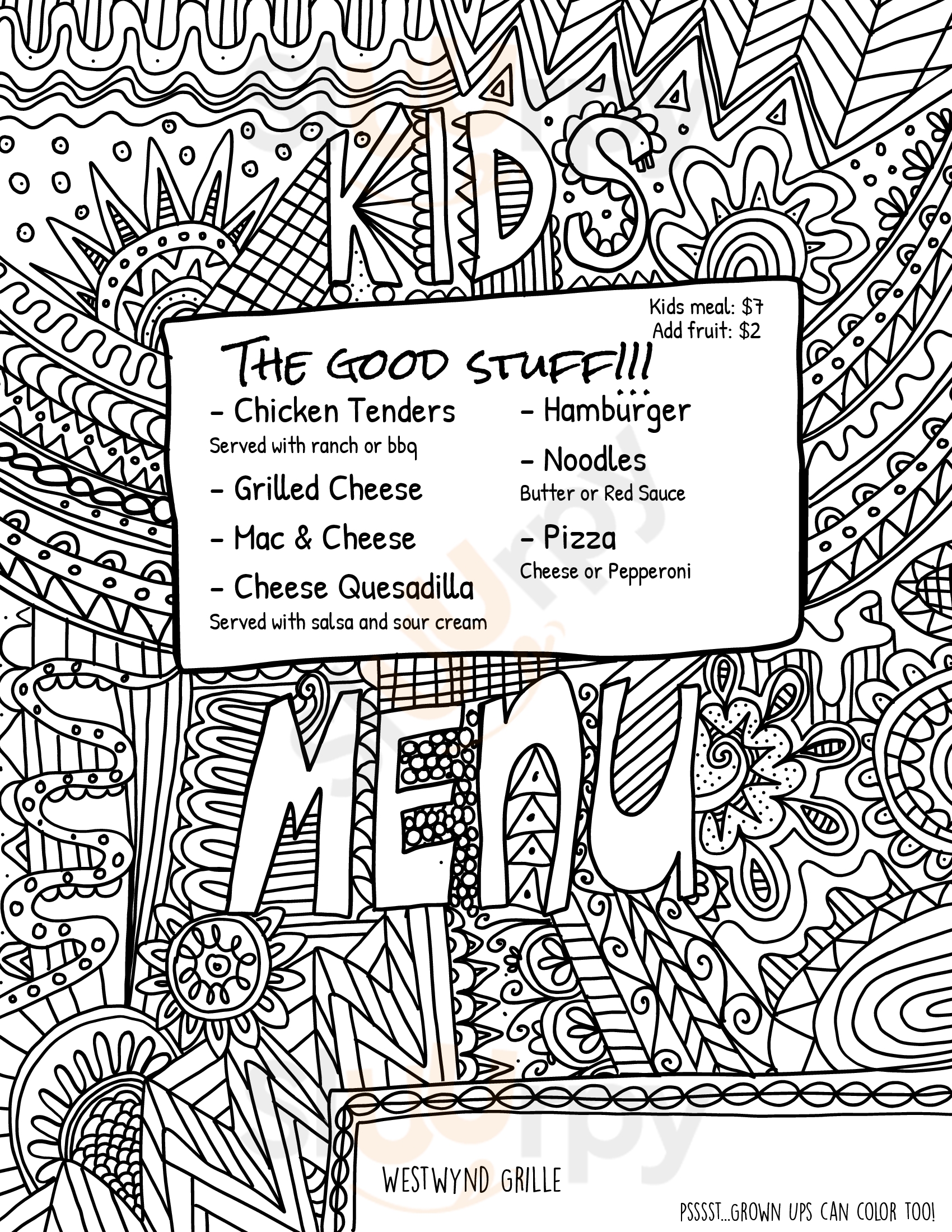 Main Menu - Westwynd Grille