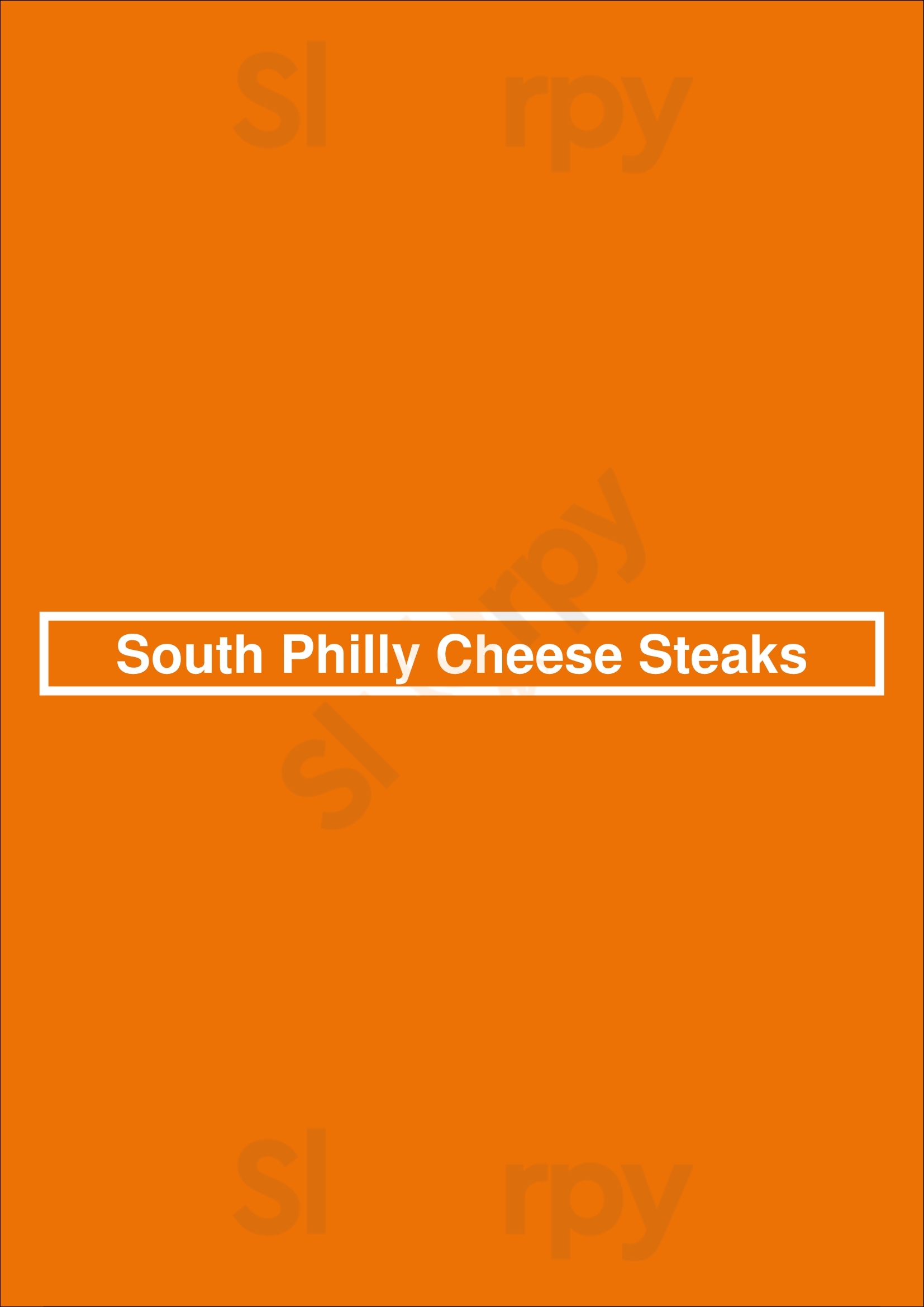 South Philly Cheese Steaks Brighton Menu - 1