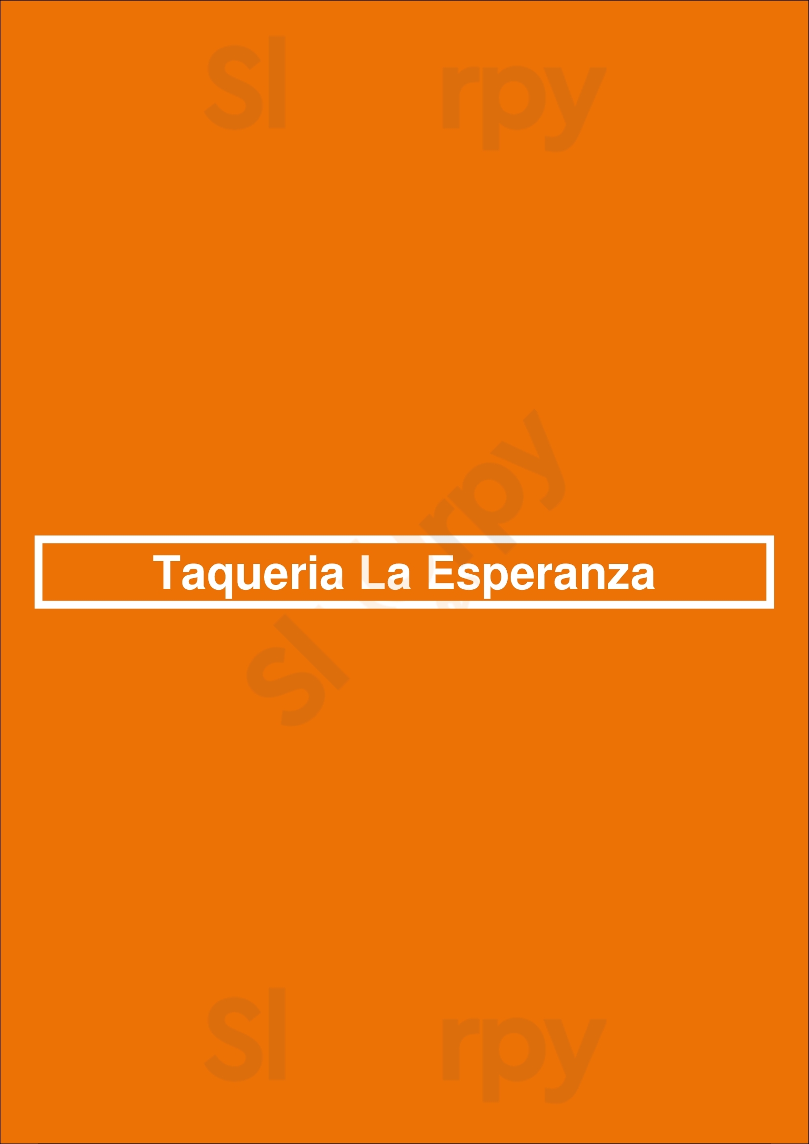 Taqueria La Esperanza Lafayette Menu - 1
