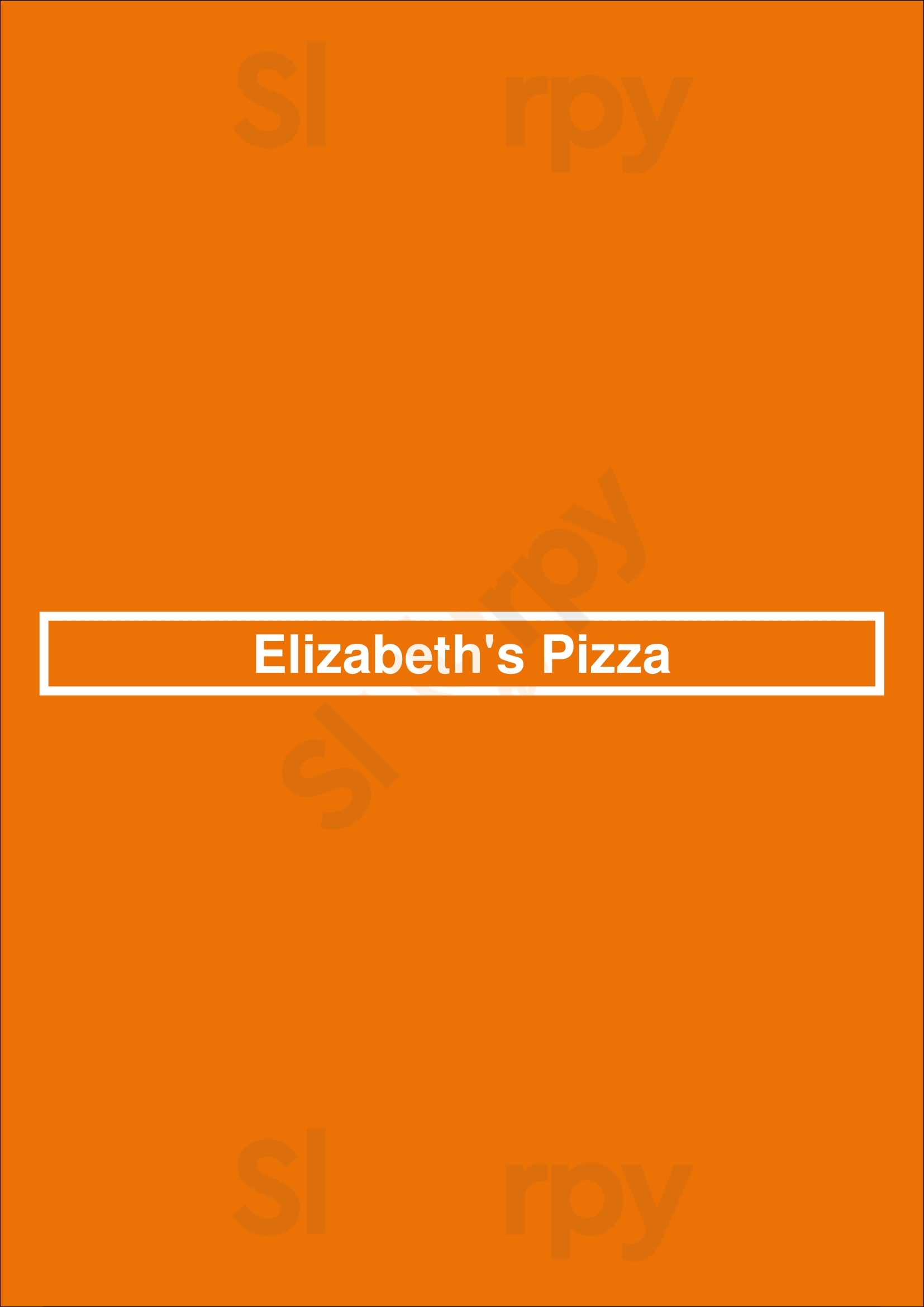 Elizabeth's Pizza Thomasville Menu - 1