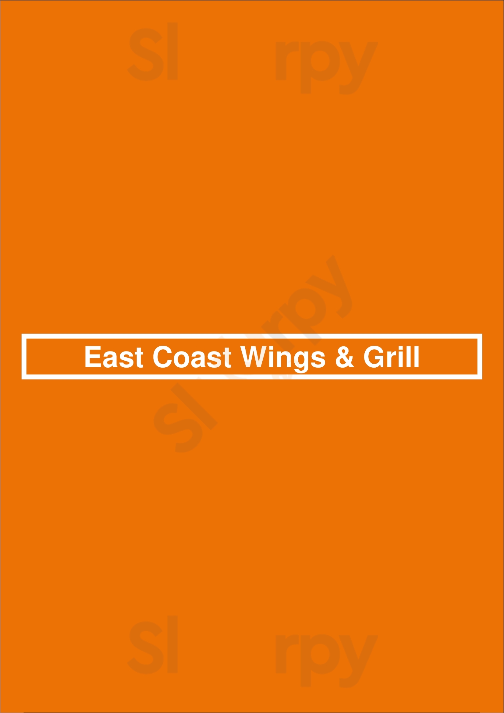 East Coast Wings & Grill Thomasville Menu - 1
