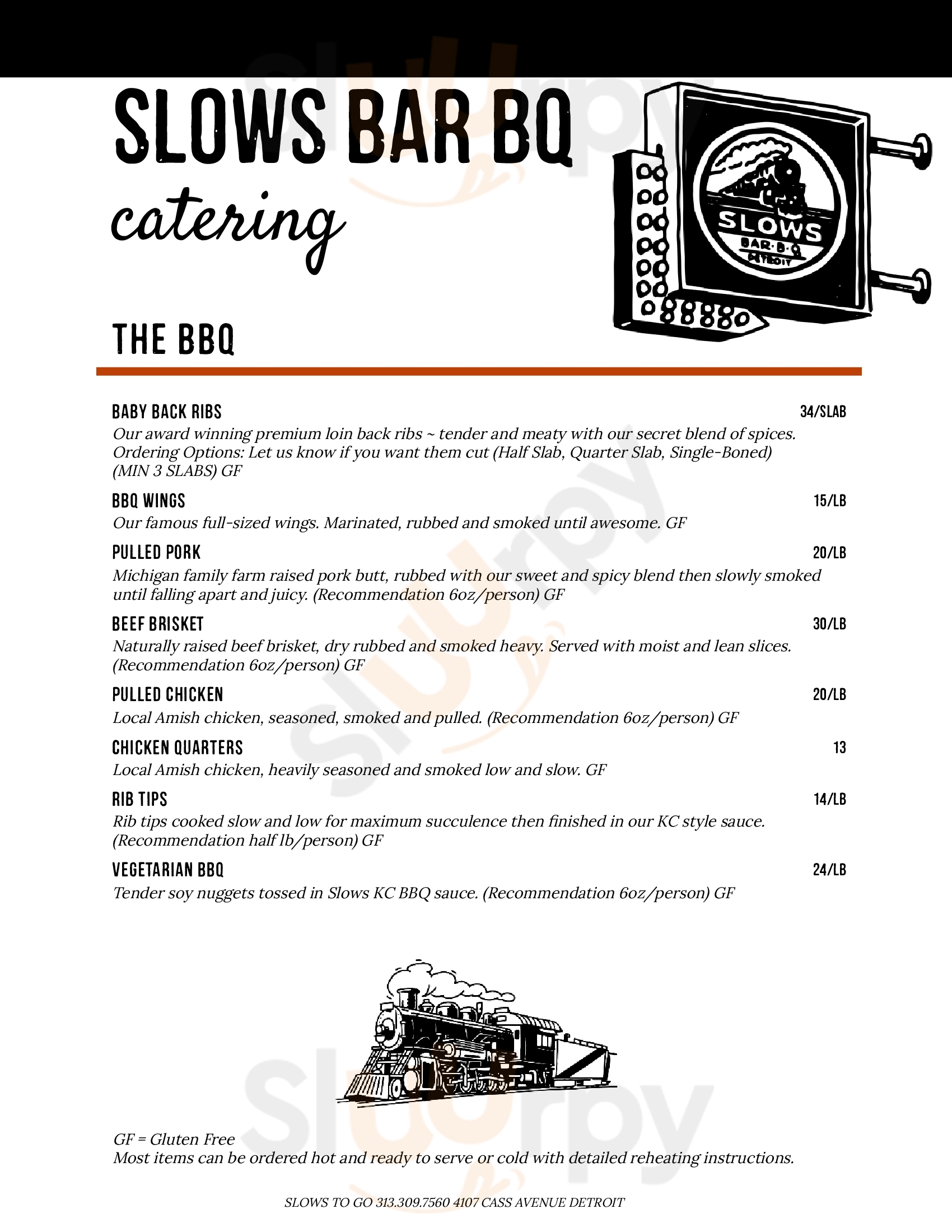 Slows Bar Bq Pontiac Menu - 1